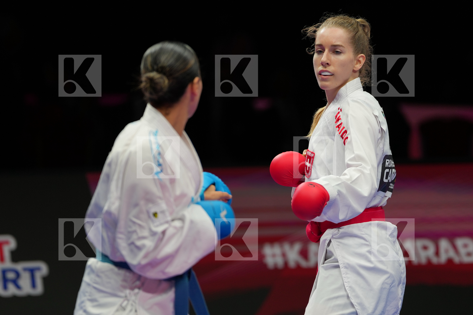 RADJENOVIC NINA (SWITZERLAND) vs ALY NOURSIN (EGYPT) in Female Kumite -61 Kg - Bronze Bout