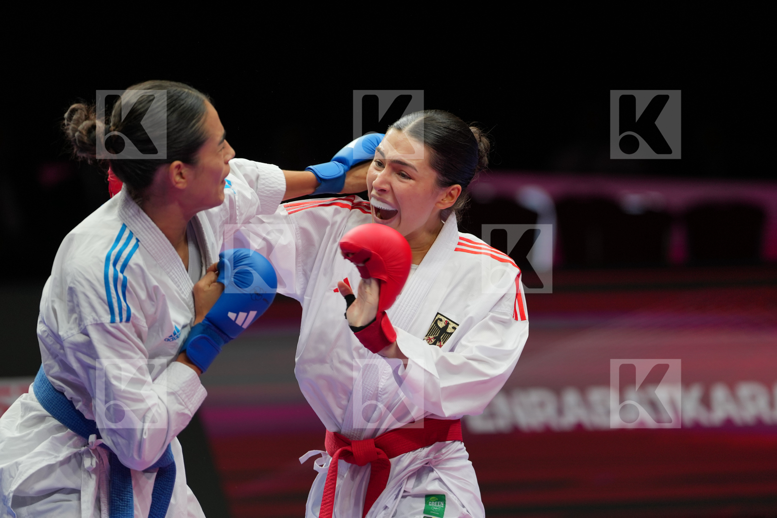 SEMENENKO ANASTASIIA (GERMANY) vs RODRIGUES BARBARA (BRAZIL) in Female Kumite -61 Kg - Final Bout