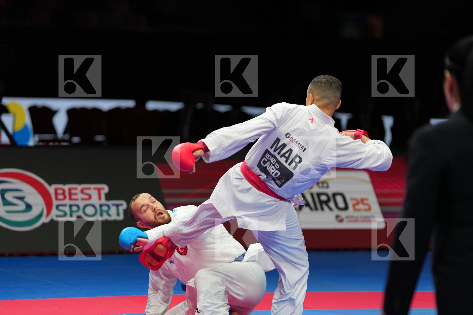 SAM HAMZA (MOROCCO) vs ARSLAN HASAN (TURKIYE) in Male Kumite -84 Kg - Bronze Bout