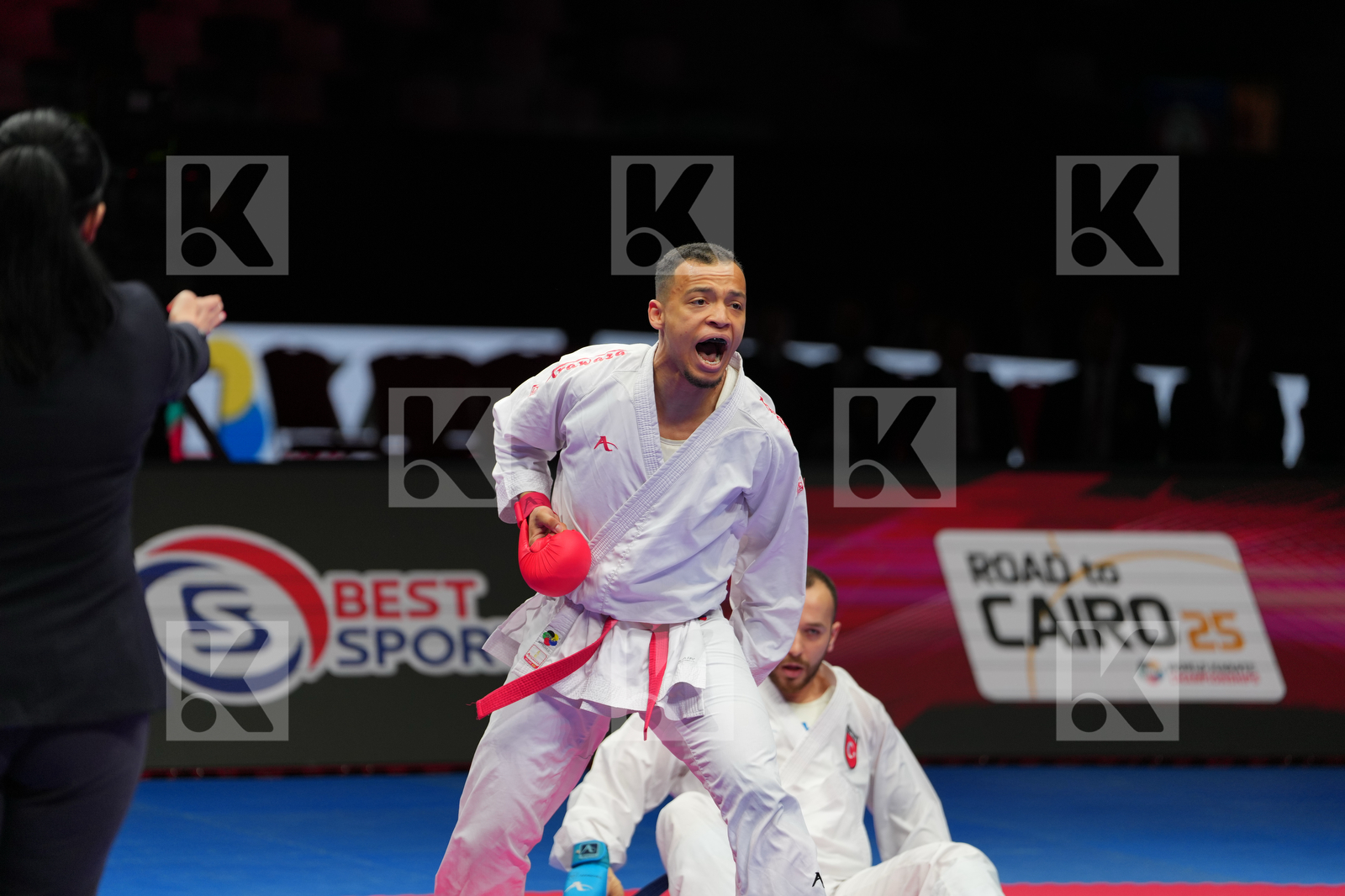 SAM HAMZA (MOROCCO) vs ARSLAN HASAN (TURKIYE) in Male Kumite -84 Kg - Bronze Bout
