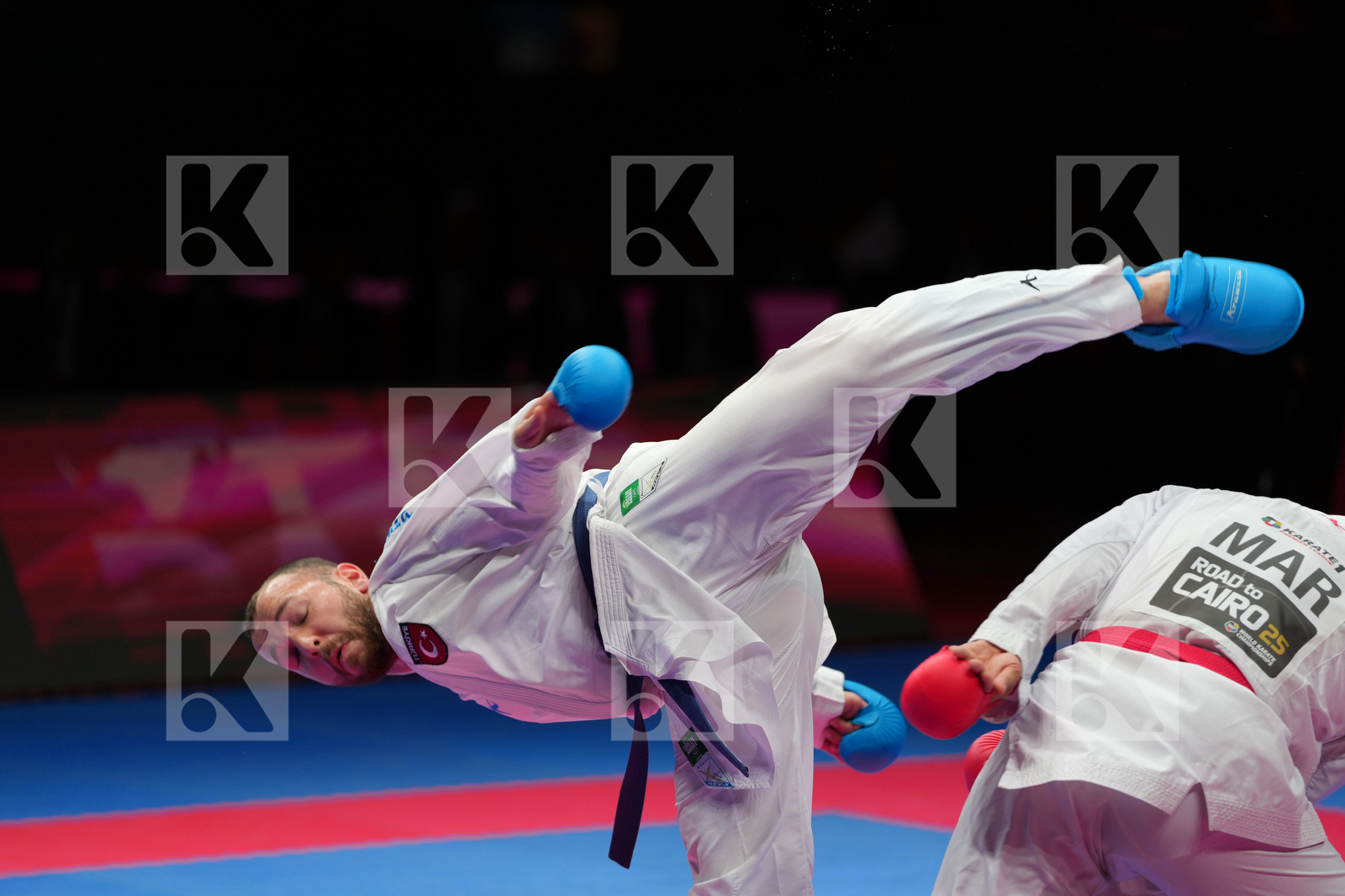 SAM HAMZA (MOROCCO) vs ARSLAN HASAN (TURKIYE) in Male Kumite -84 Kg - Bronze Bout