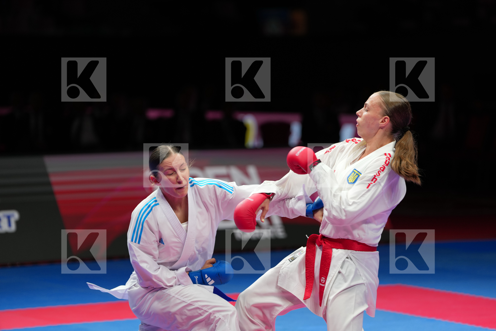 SIELIEMIENIEVA ELINA (UKRAINE) vs ZARETSKA IRYNA (AZERBAIJAN) in Female Kumite -68 Kg - Bronze Bout
