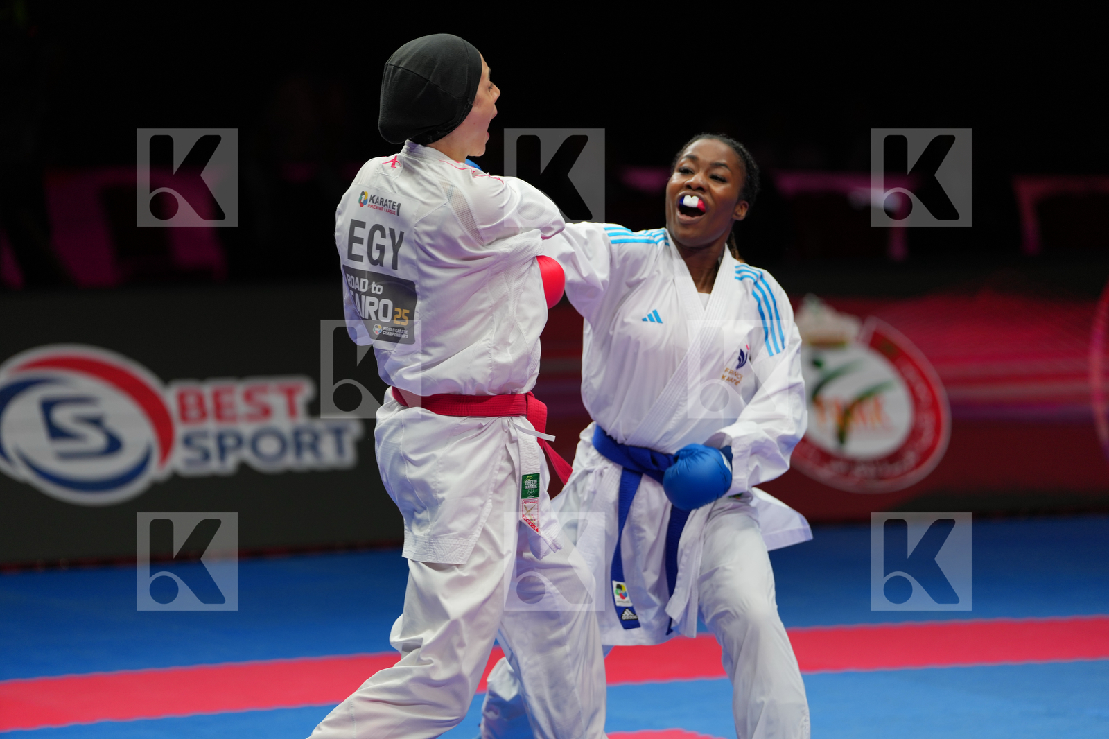 HENDY HADIR (EGYPT) vs SOMBE THALYA (FRANCE) in Female Kumite -68 Kg - Final Bout