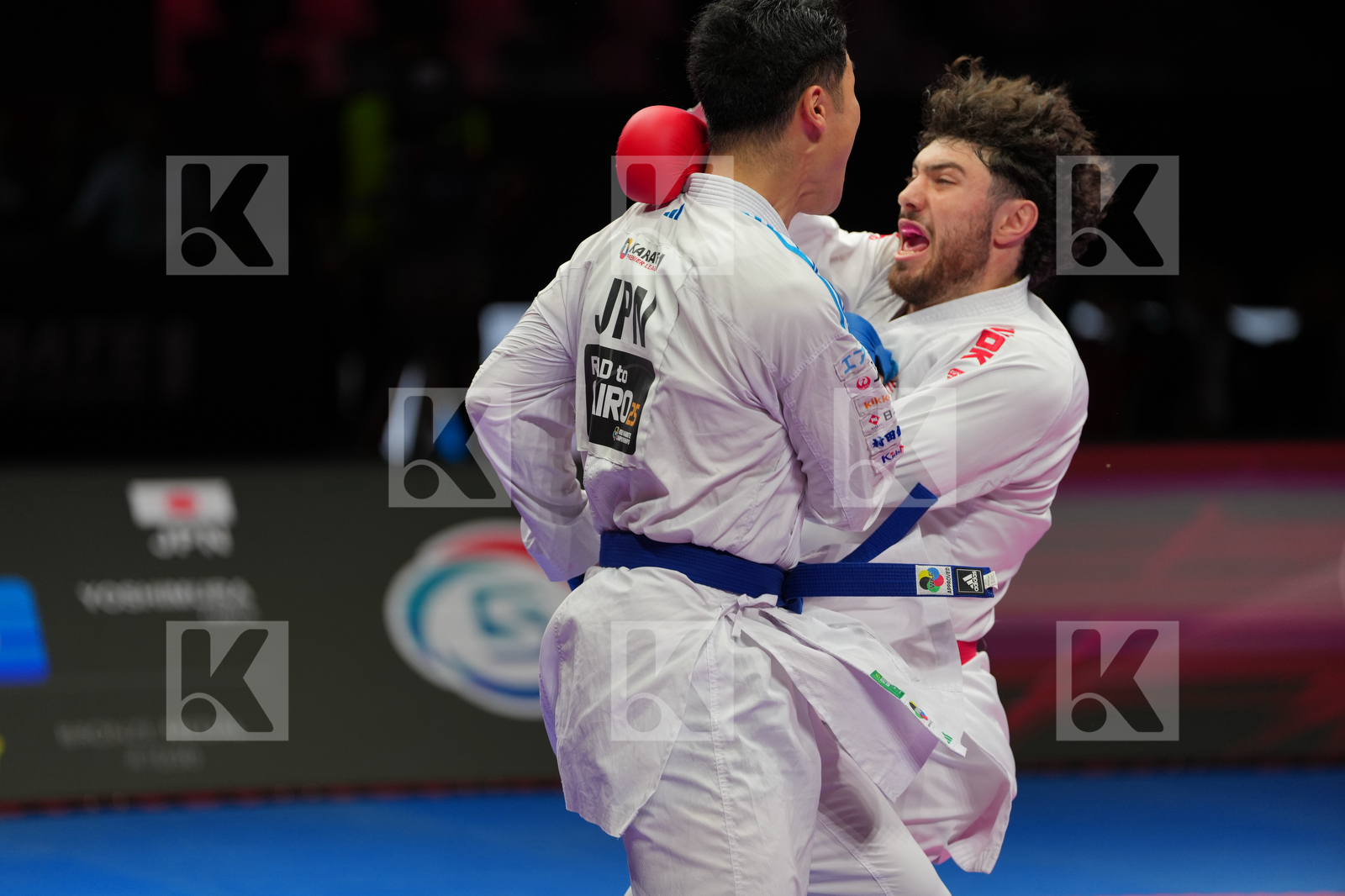 SAGILYAN EDUARD (USA) vs YOSHIMURA FUMIYA (JAPAN) in Male Kumite 84+ Kg - Bronze Bout