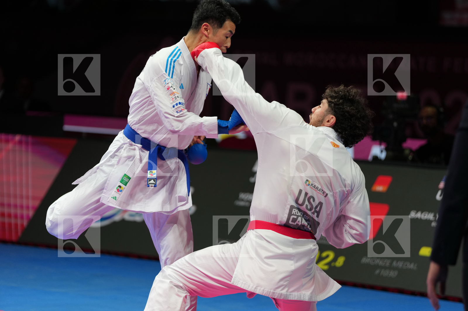 SAGILYAN EDUARD (USA) vs YOSHIMURA FUMIYA (JAPAN) in Male Kumite 84+ Kg - Bronze Bout