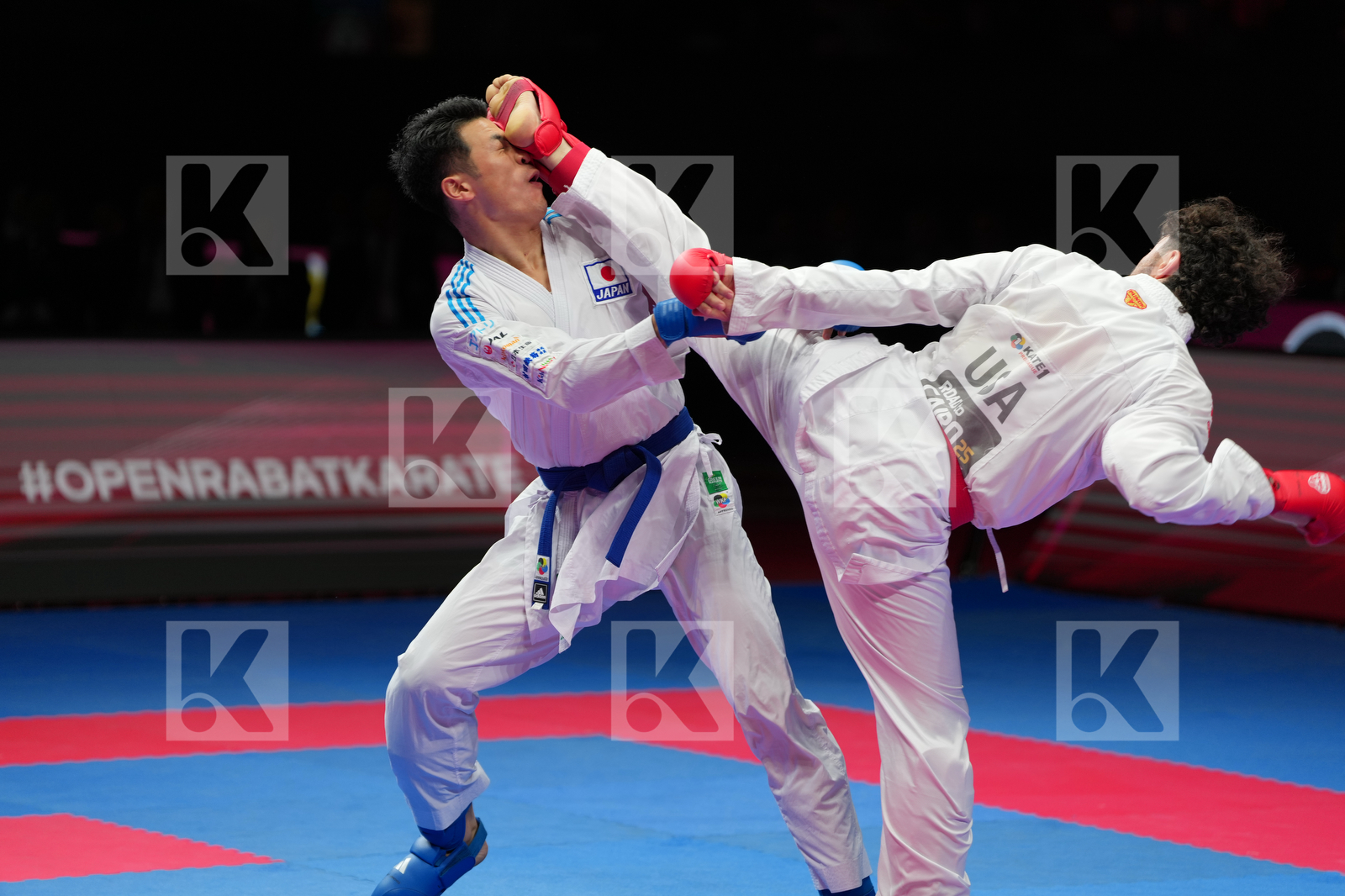 SAGILYAN EDUARD (USA) vs YOSHIMURA FUMIYA (JAPAN) in Male Kumite 84+ Kg - Bronze Bout