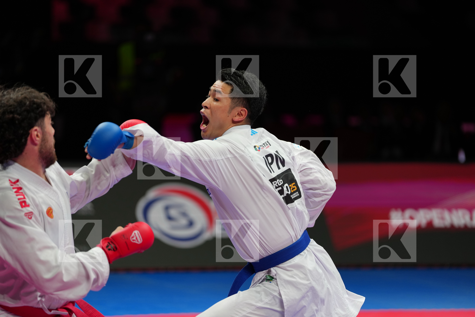 SAGILYAN EDUARD (USA) vs YOSHIMURA FUMIYA (JAPAN) in Male Kumite 84+ Kg - Bronze Bout