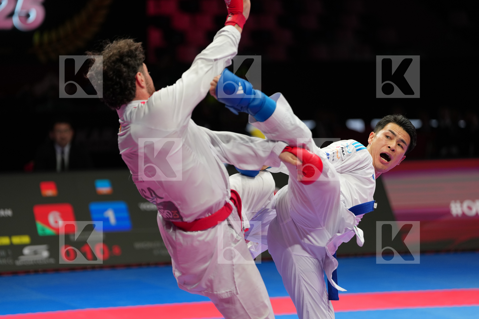 SAGILYAN EDUARD (USA) vs YOSHIMURA FUMIYA (JAPAN) in Male Kumite 84+ Kg - Bronze Bout