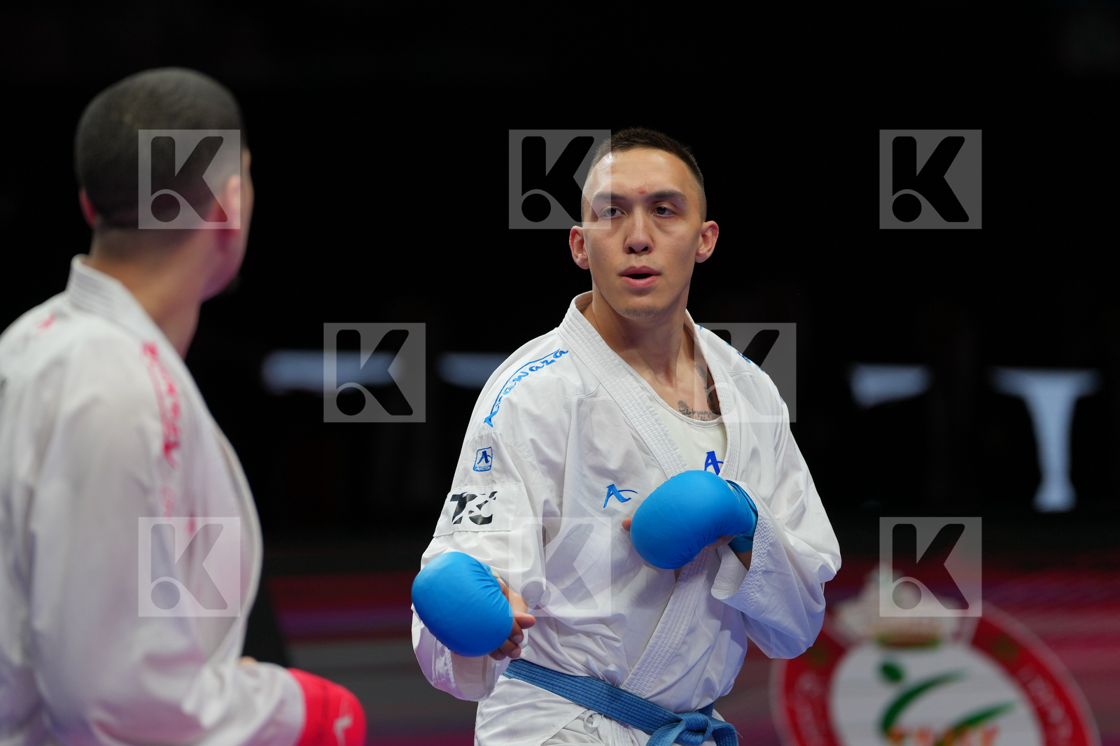 ZOUAOUI AMIR (FRANCE) vs TESANOVIC DJORDJE (SERBIA) in Male Kumite 84+ Kg - Bronze Bout
