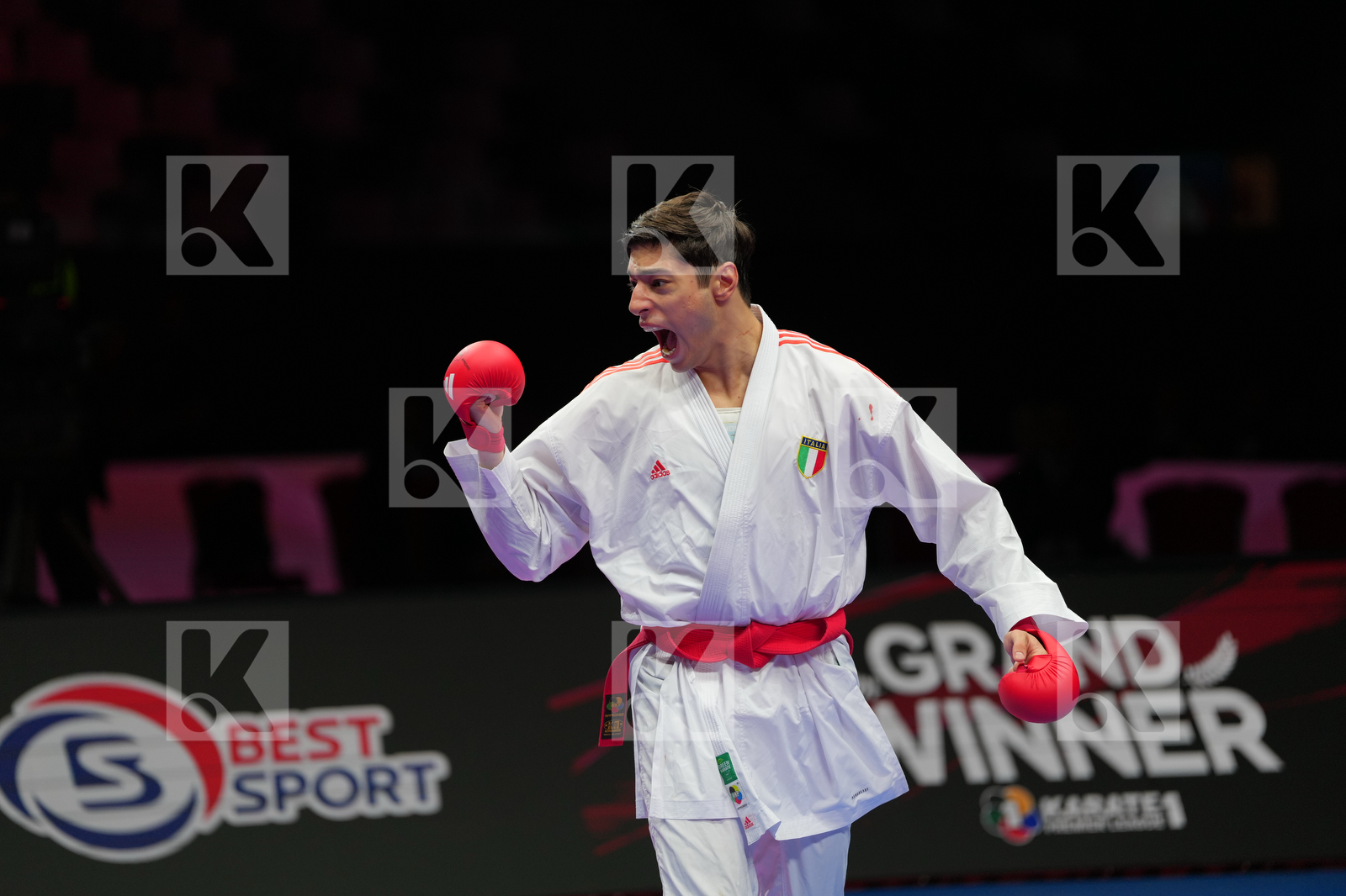 AVANZINI MATTEO (ITALY) vs MAHMOUD TAHA_TAREK (EGYPT) in Male Kumite 84+ Kg - Final Bout