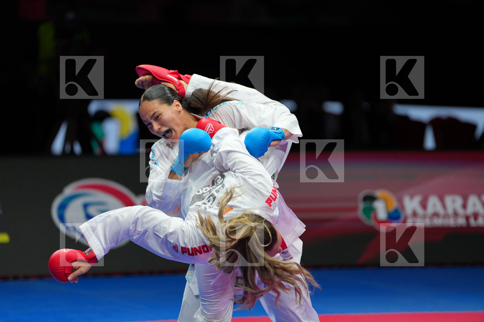 KNEER JOHANNA (GERMANY) vs KYDONAKI KYRIAKI (GREECE) in Female Kumite 68+ Kg - Bronze Bout
