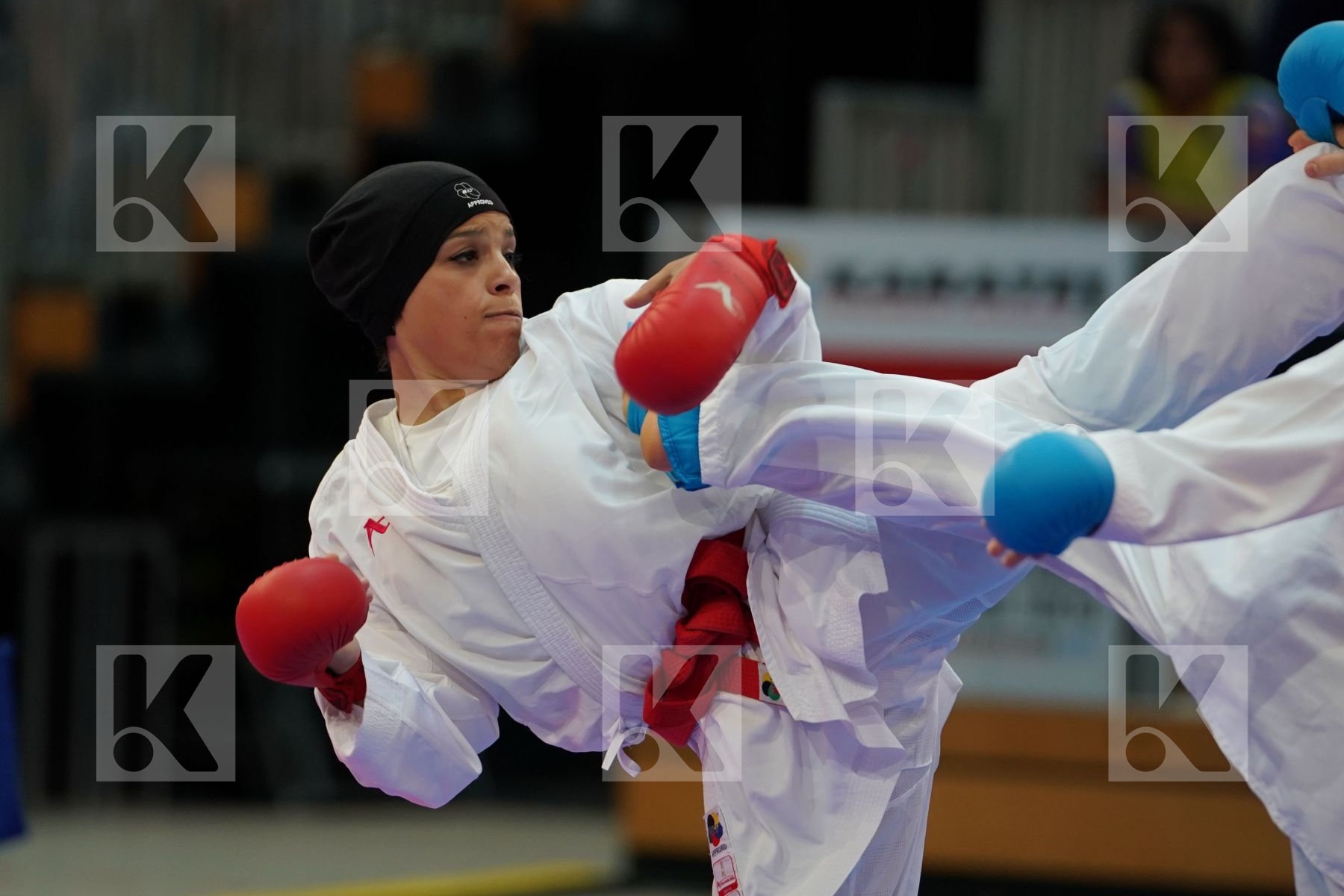 SAYED RADWA (EGYPT) vs HUBRICH SHARA (GERMANY) in Senior Kumite -50 Kg - Bronze bout