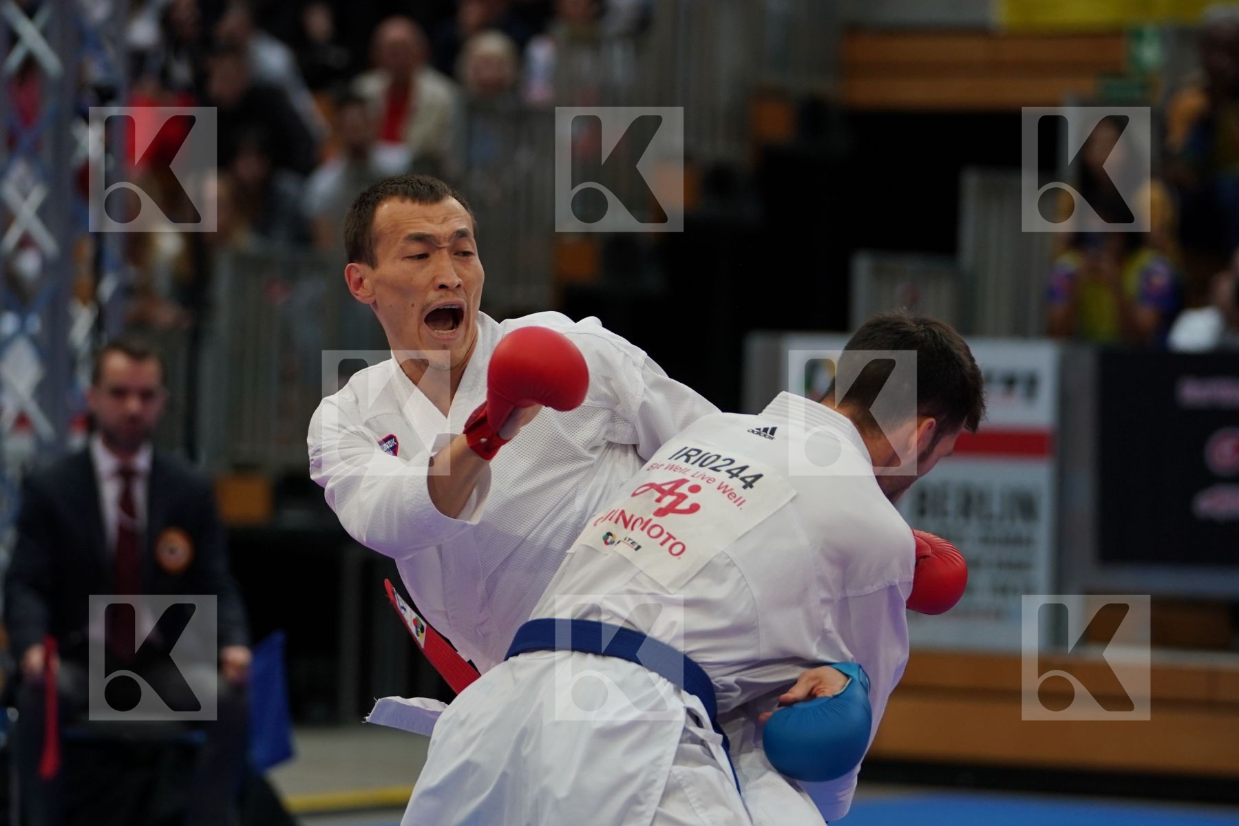 ASSADILOV DARKHAN (KAZAKHSTAN) vs MEHDIZADEH AMIR (IRAN) in Senior Kumite -60 Kg - Bronze bout