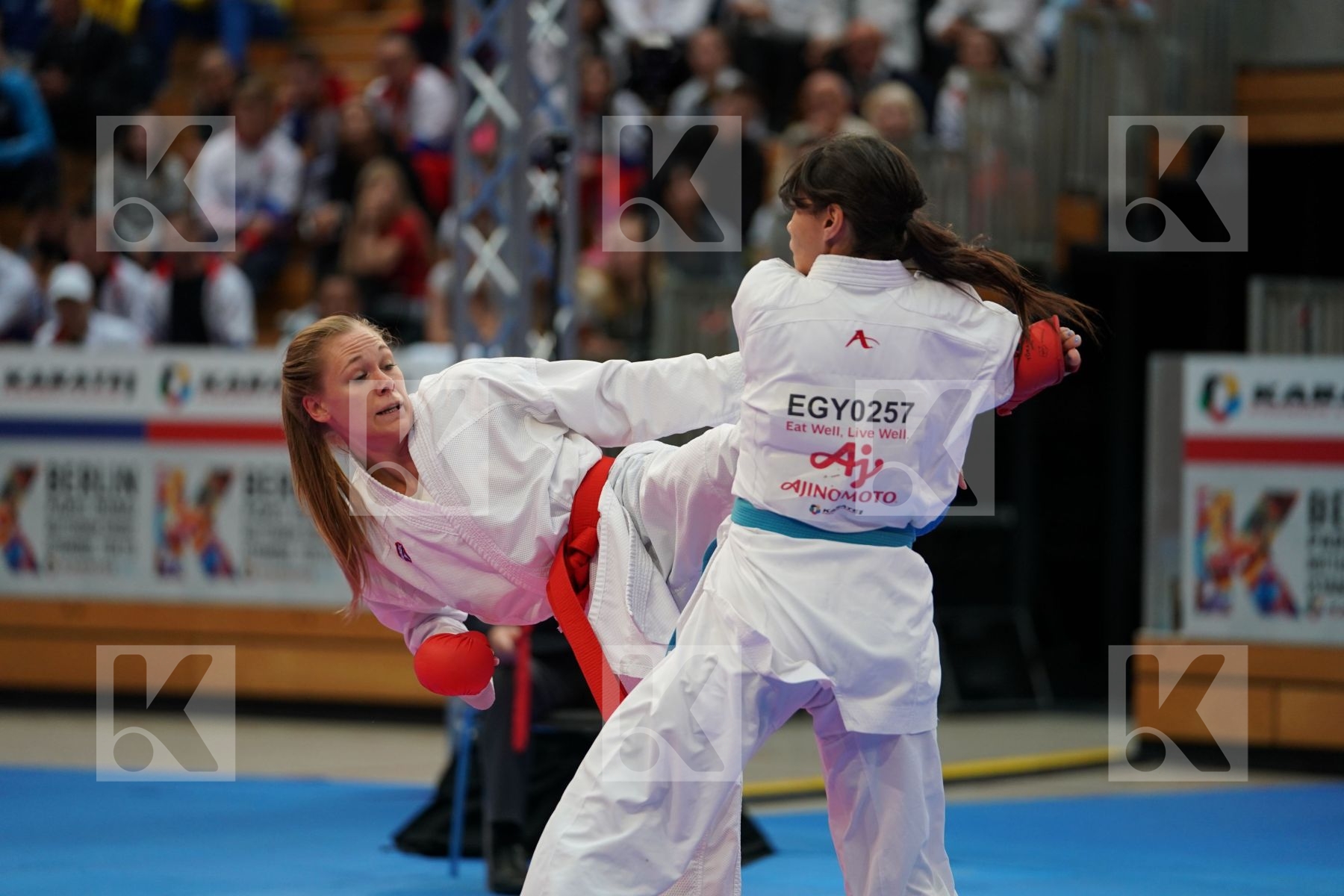 BROWN JENNA (UNITED STATE) vs ATTIA YASSMIN (EGYPT) in Senior Kumite -55 Kg - Bronze bout
