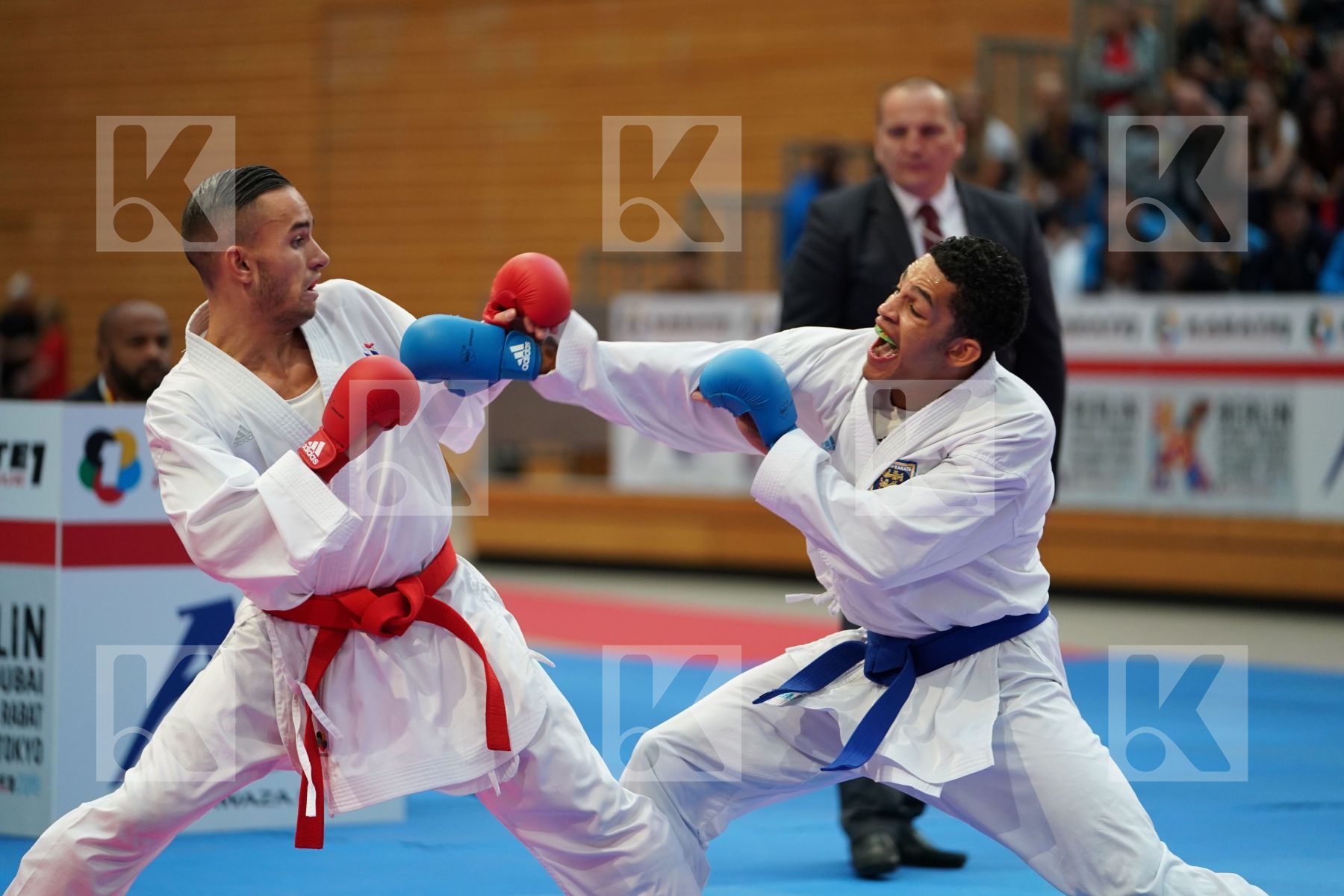 DACOSTA STEVEN (FRANCE) vs THOMAS JORDAN (ENGLAND) in Senior Kumite -67 Kg - Bronze bout