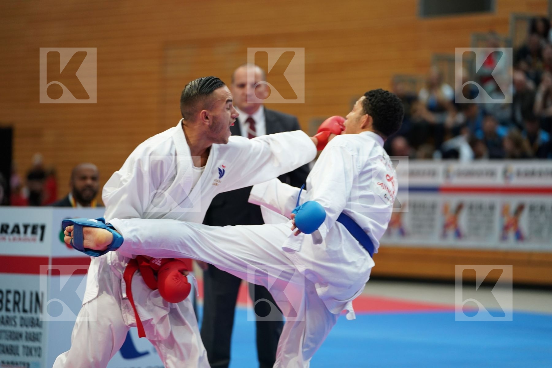 DACOSTA STEVEN (FRANCE) vs THOMAS JORDAN (ENGLAND) in Senior Kumite -67 Kg - Bronze bout