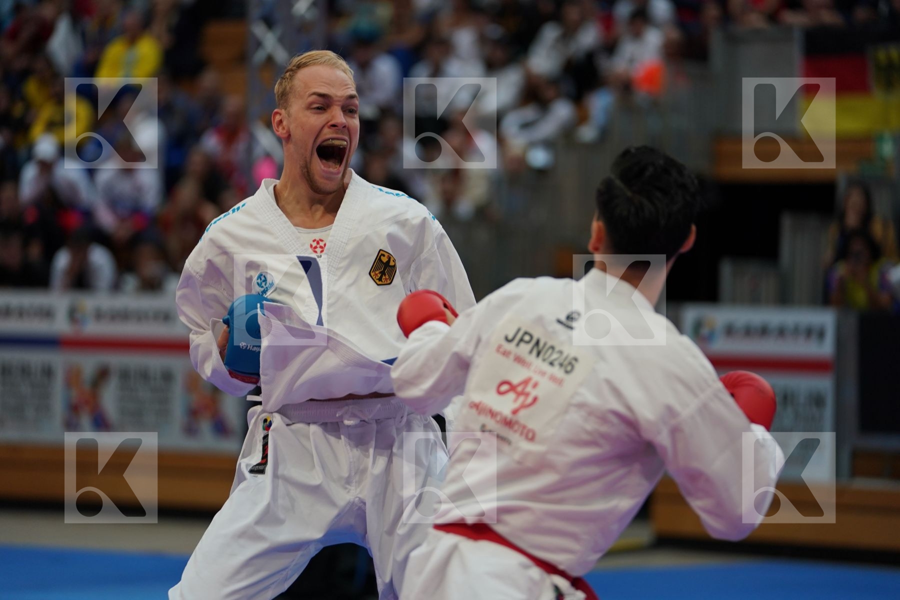NISHIMURA KEN (JAPAN) vs BITSCH NOAH (GERMANY) in Senior Kumite Ð 75 Kg - Bronze bout