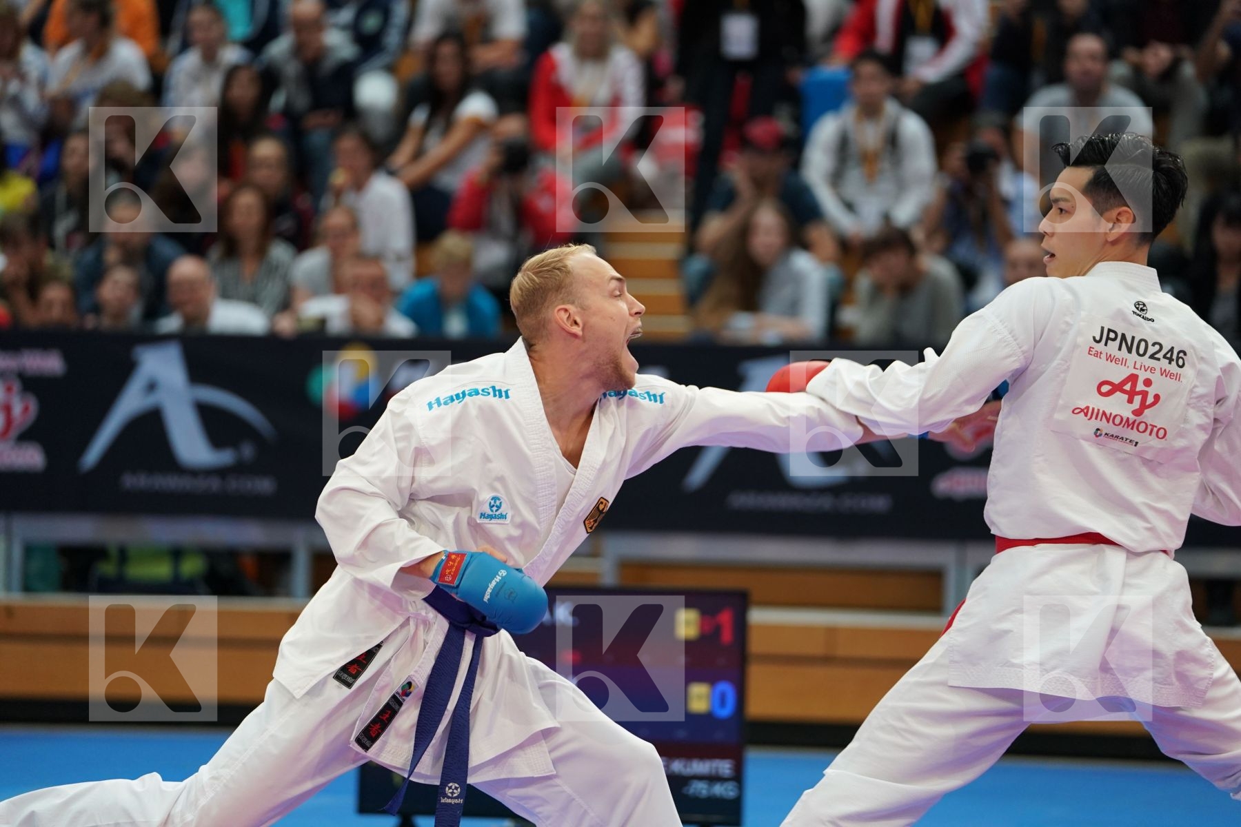 NISHIMURA KEN (JAPAN) vs BITSCH NOAH (GERMANY) in Senior Kumite Ð 75 Kg - Bronze bout