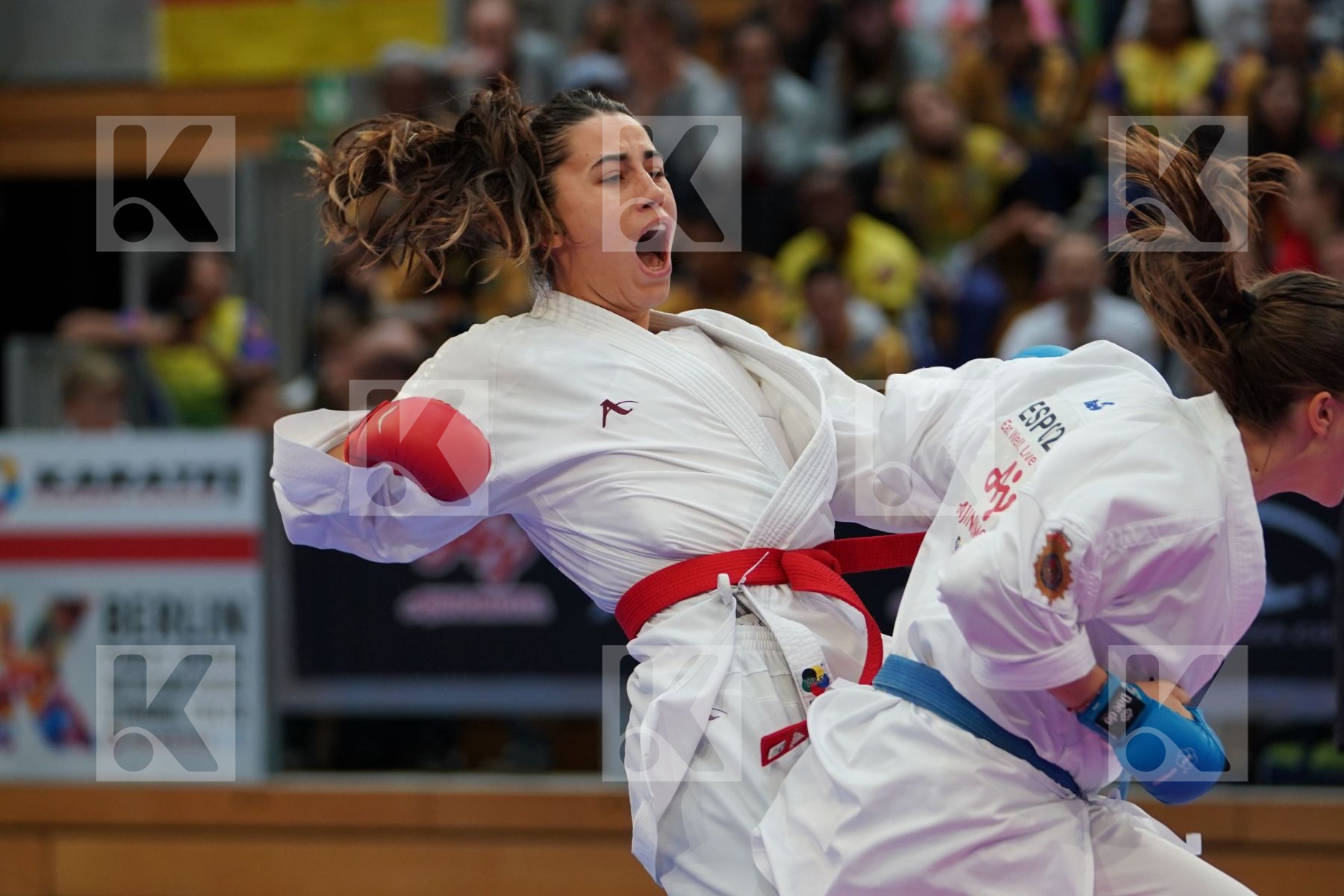 HOCAOGLU MELTEM (TURKEY ) vs PALACIO GONZALEZ LAURA (SPAIN) in Senior Kumite 68+ Kg - Bronze bout