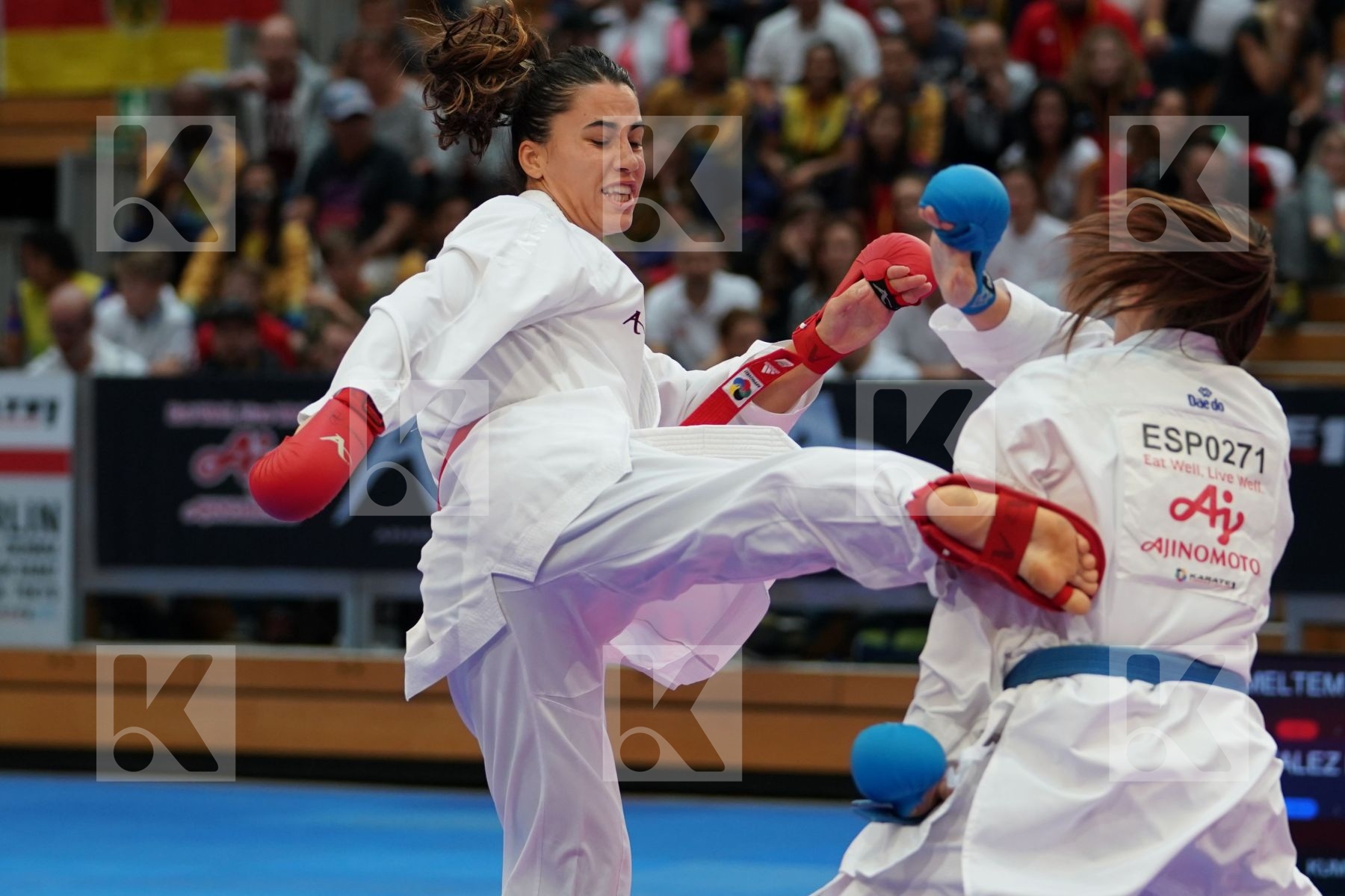 HOCAOGLU MELTEM (TURKEY ) vs PALACIO GONZALEZ LAURA (SPAIN) in Senior Kumite 68+ Kg - Bronze bout