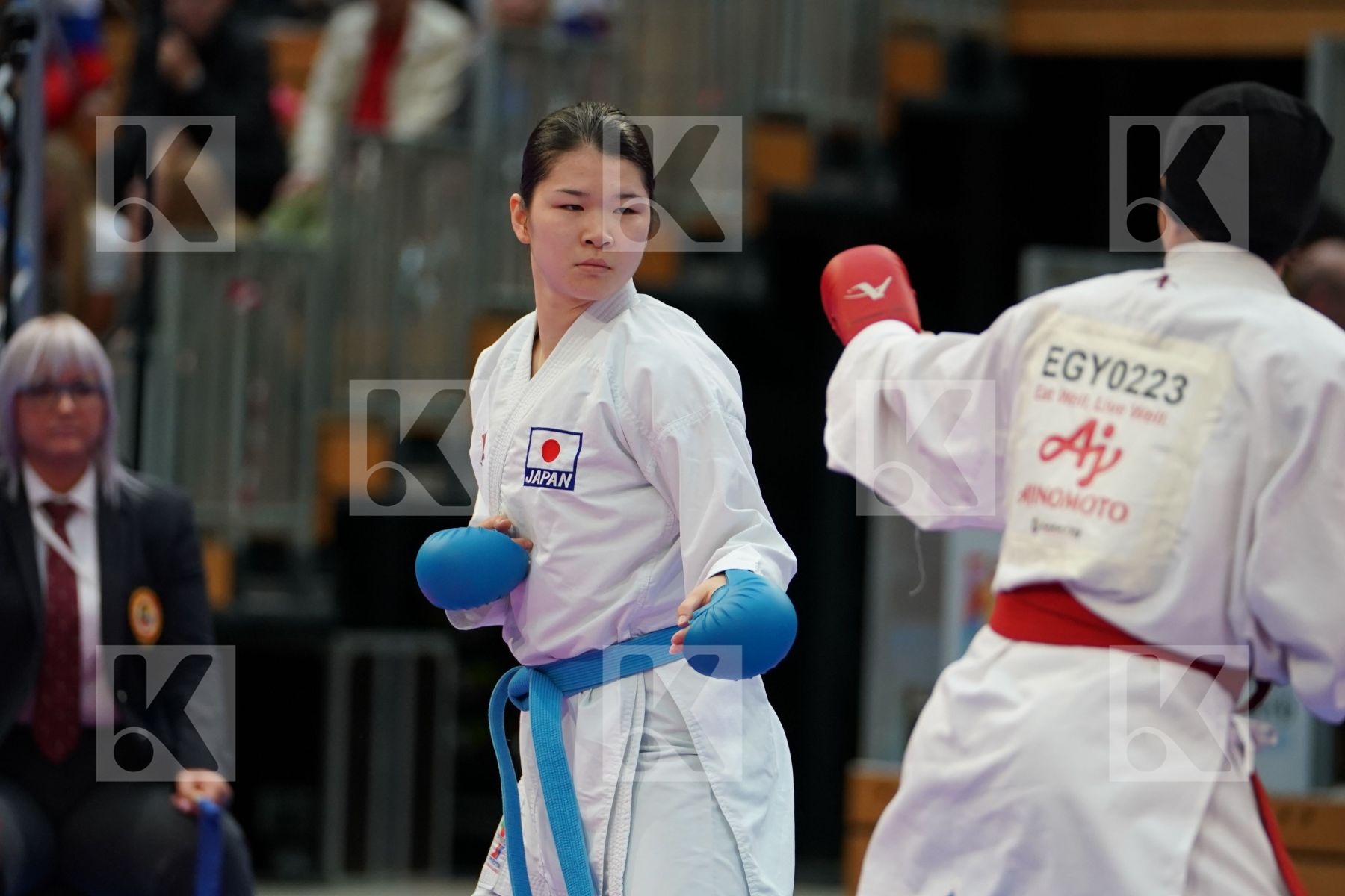 ABOUALYAZED SHYMAA (EGYPT) vs SAITO AYAKA (JAPAN) in Senior Kumite 68+ Kg - Bronze bout