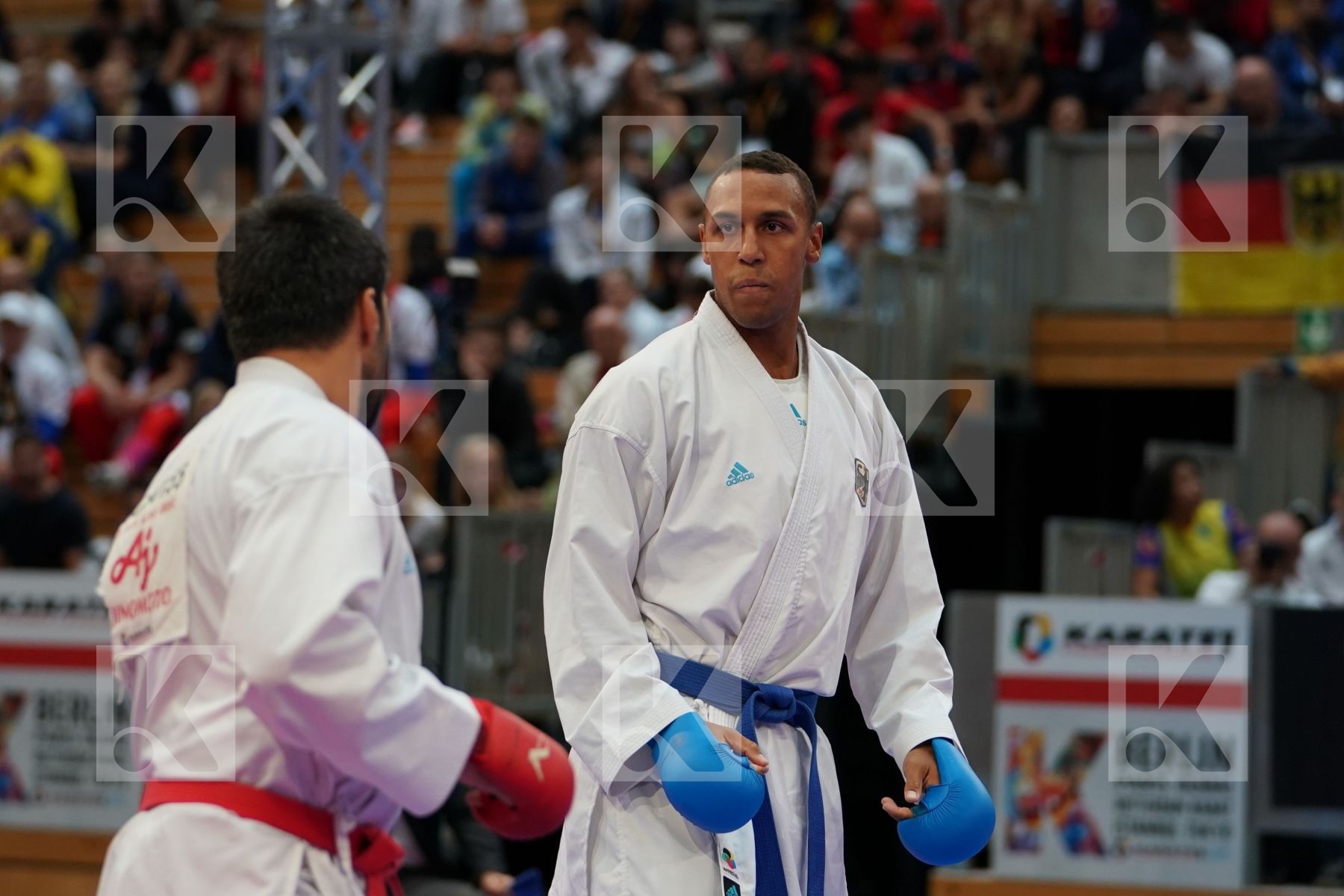ATAMOV SHAHIN (AZERBAIJAN) vs HORNE JONATHAN (GERMANY) in Senior Kumite 84+ Kg - Bronze bout