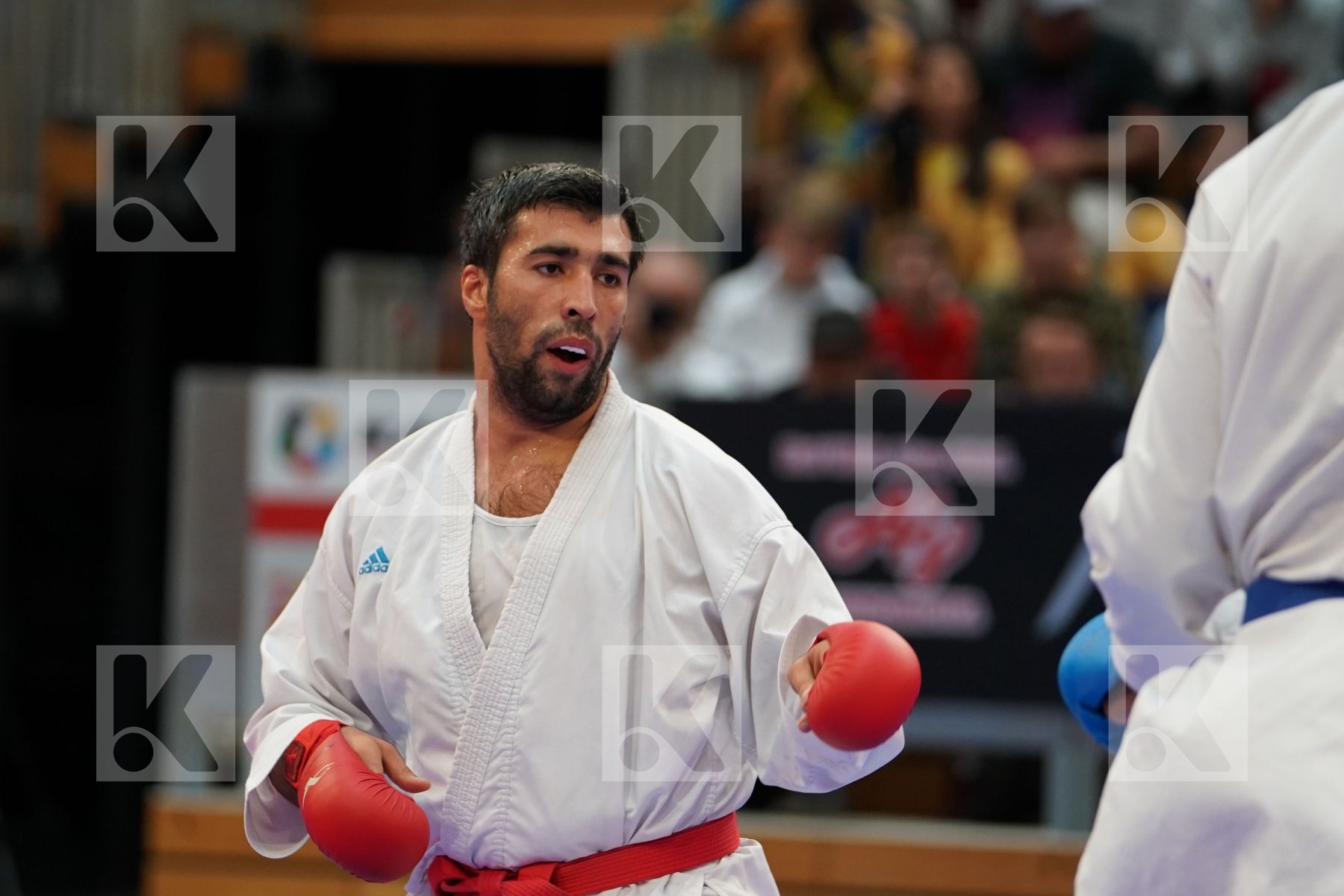 ATAMOV SHAHIN (AZERBAIJAN) vs HORNE JONATHAN (GERMANY) in Senior Kumite 84+ Kg - Bronze bout