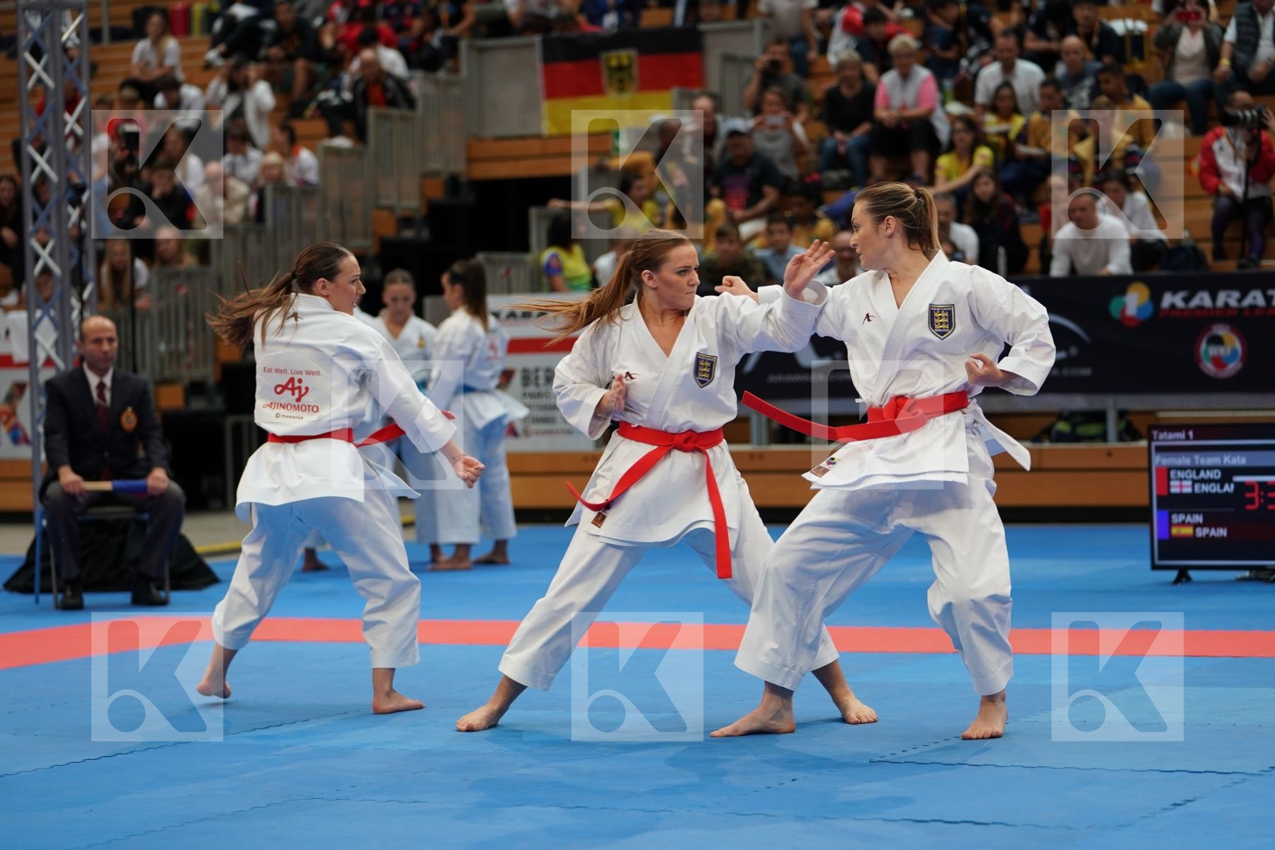 ENGLAND (FRETWELL, PAYNE, SELL) in Senior Team Female Kata - Bronze bout
