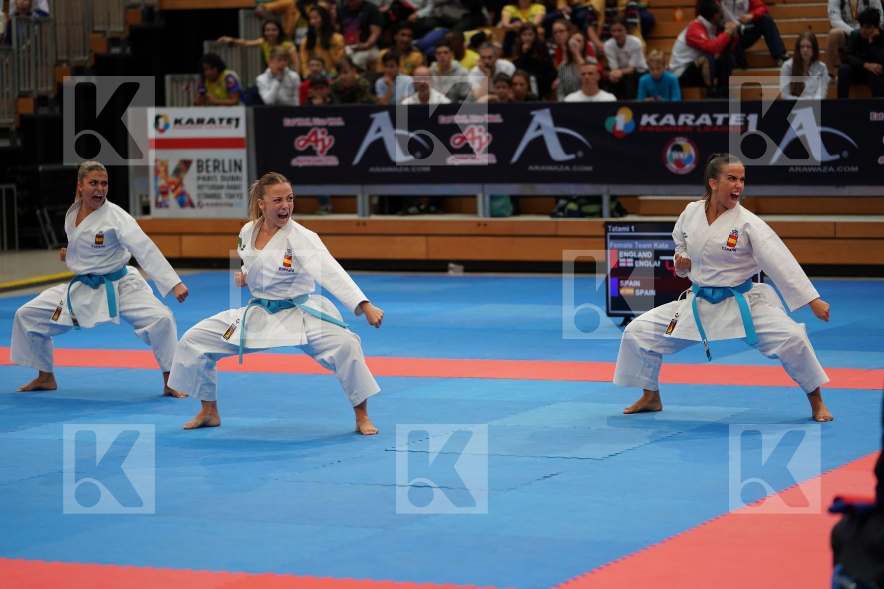 SPAIN (GARCIA LOZANO, RODRIGUEZ ENCABO, ROY RUBIO) in Senior Team Female Kata - Bronze bout
