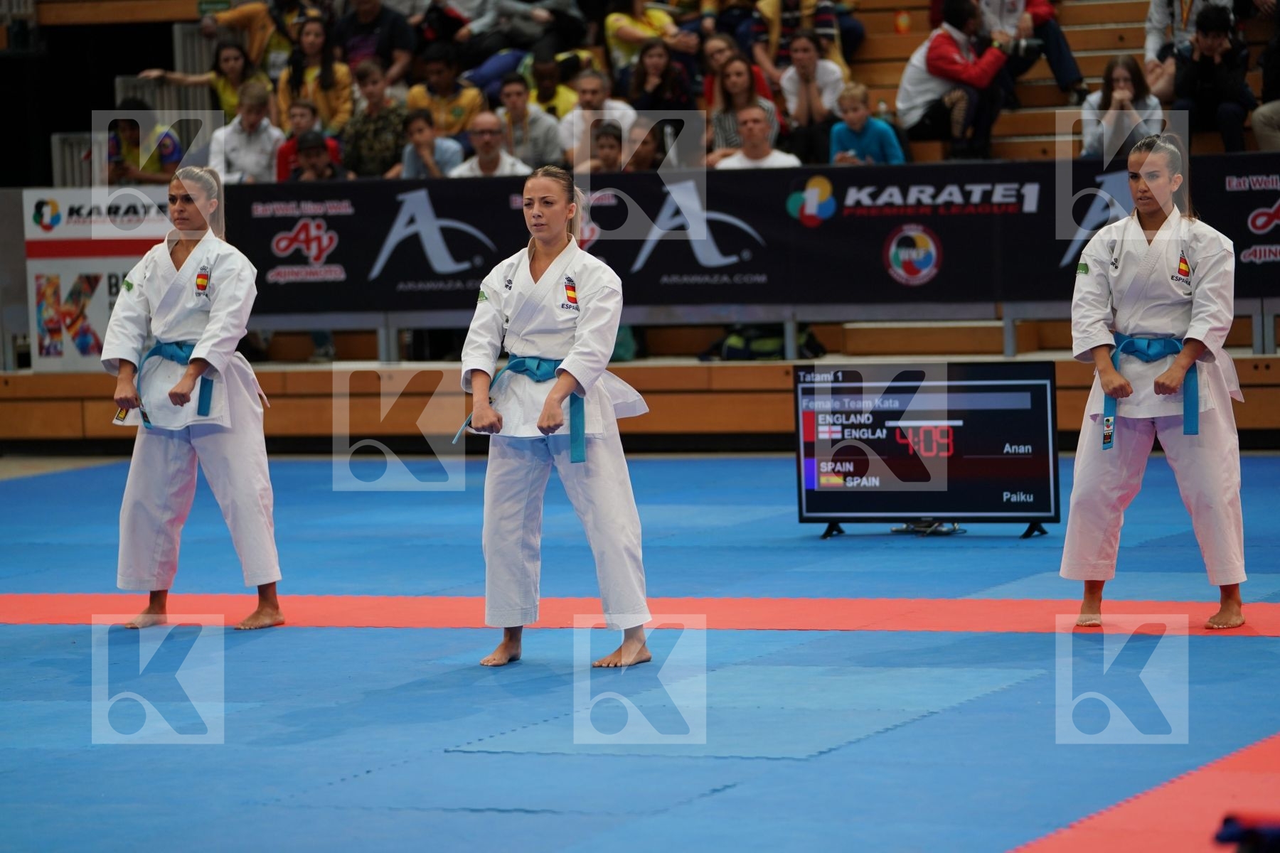 SPAIN (GARCIA LOZANO, RODRIGUEZ ENCABO, ROY RUBIO) in Senior Team Female Kata - Bronze bout