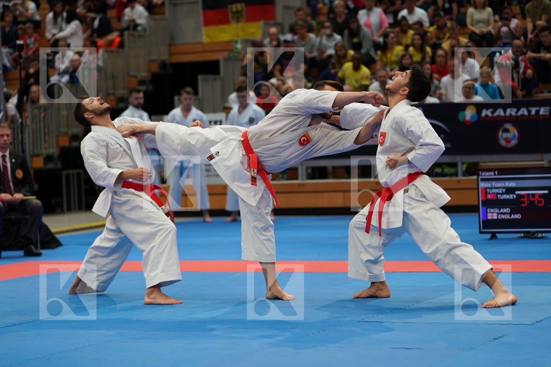 TURKEY (DURAN, GOKTAS, ILGEZDI) in Senior Team Male Kata - Bronze bout