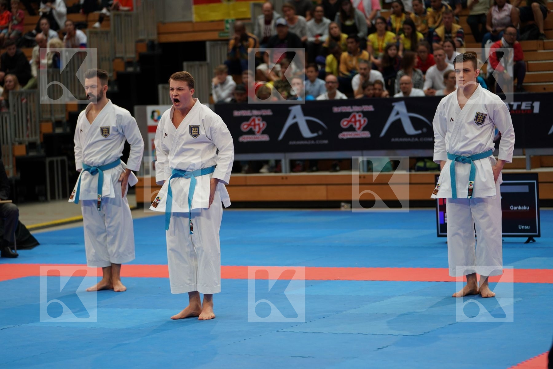 ENGLAND (EASTON, SCANLON, TAYLOR) in Senior Team Male Kata - Bronze bout