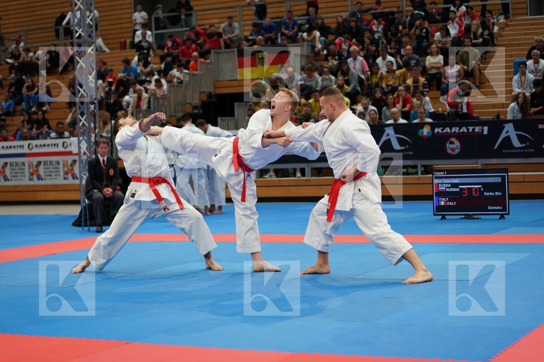 RUSSIA (KOBZAREV, OLSHANNIKOV, ZOTOV) in Senior Team Male Kata - Bronze bout