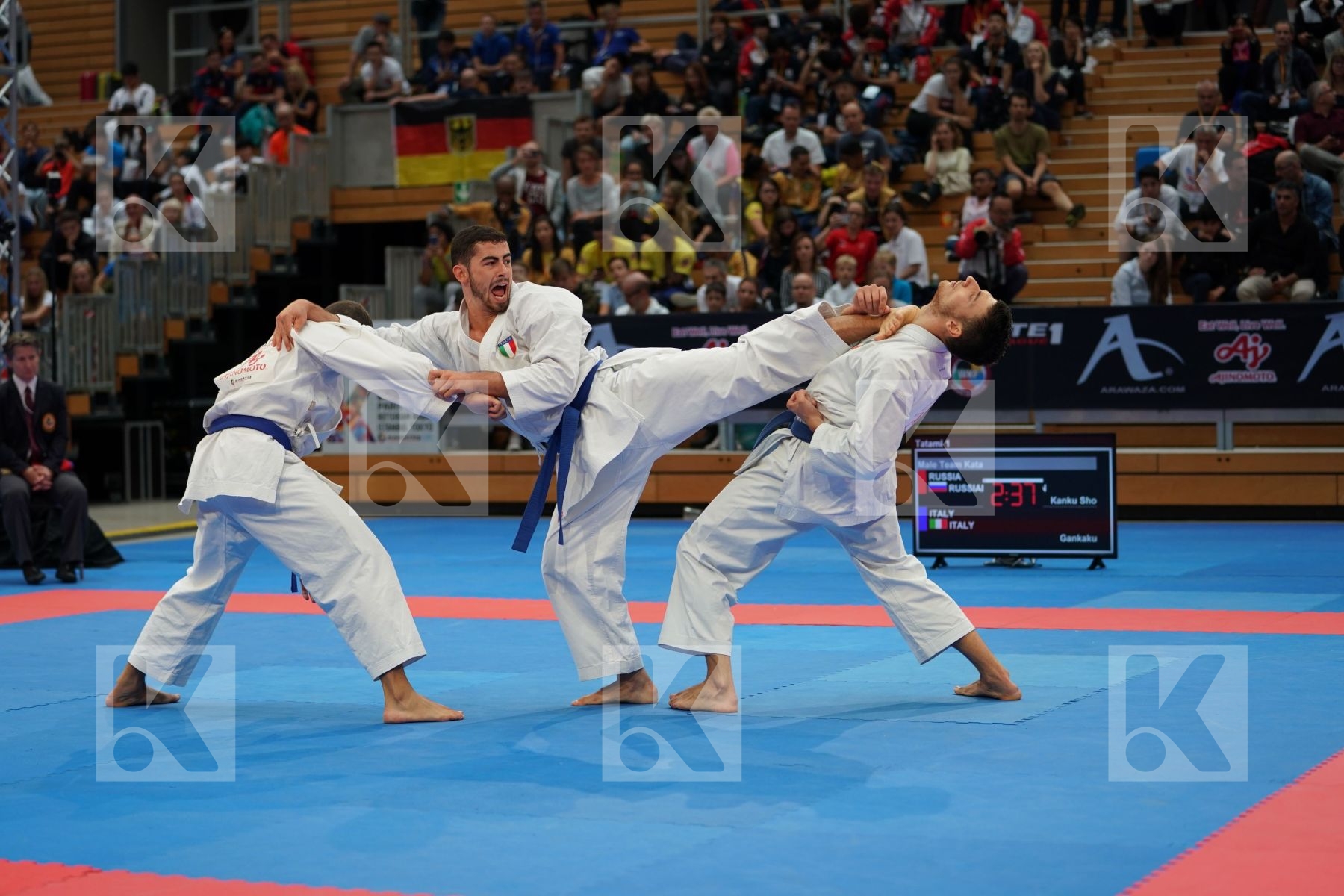 ITALIA (GALLO, IODICE, PANAGIA) in Senior Team Male Kata - Bronze bout