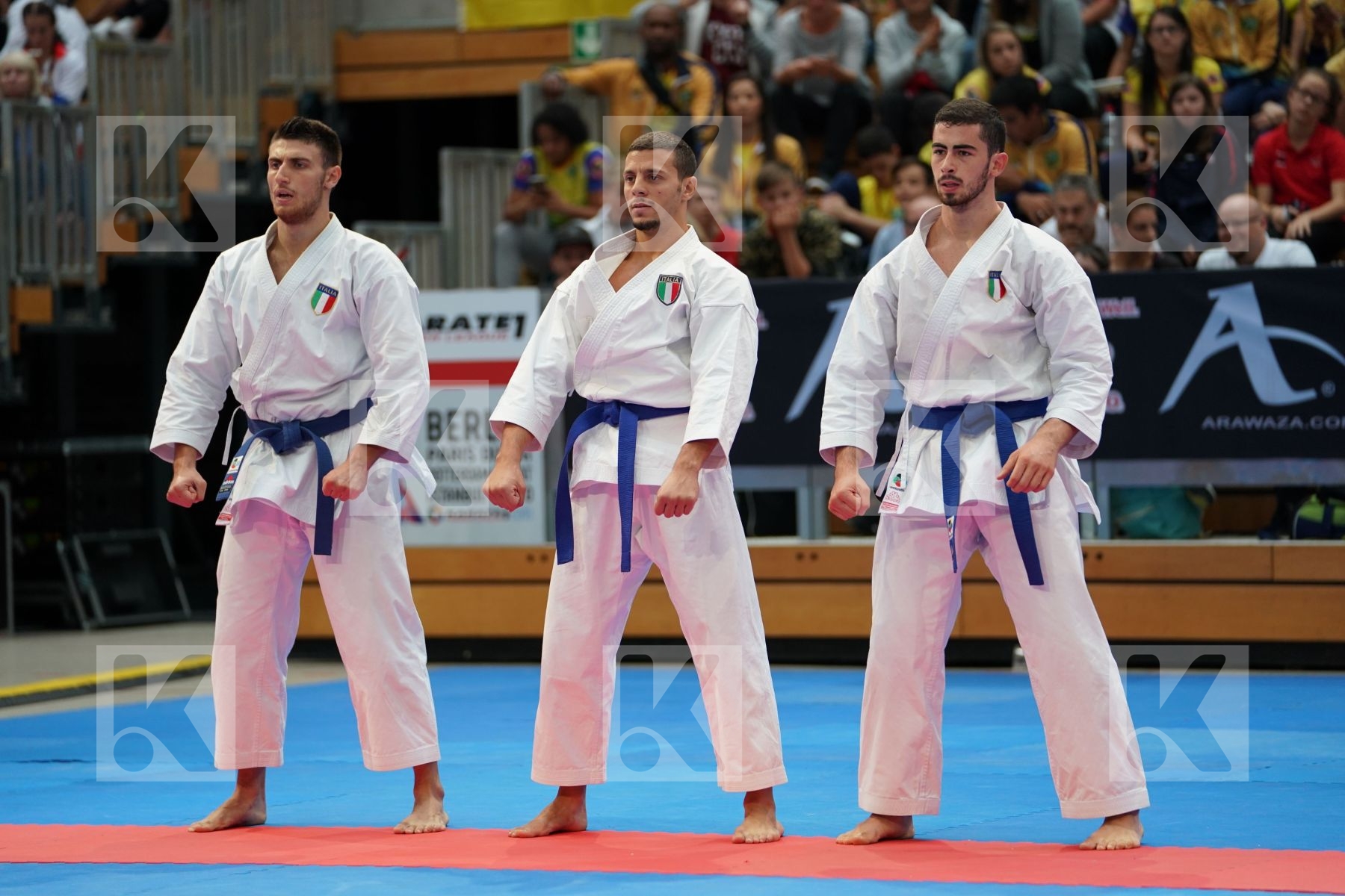 ITALIA (GALLO, IODICE, PANAGIA) in Senior Team Male Kata - Bronze bout