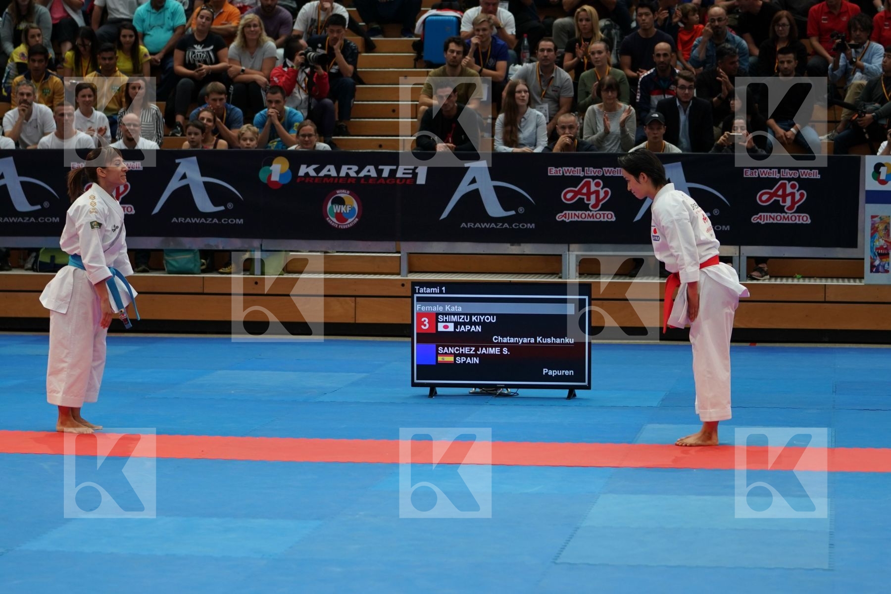 SHIMIZU KIYOU (JAPAN) vs SANCHEZ JAIME SANDRA (SPAIN) in Senior Female Kata - Gold bout