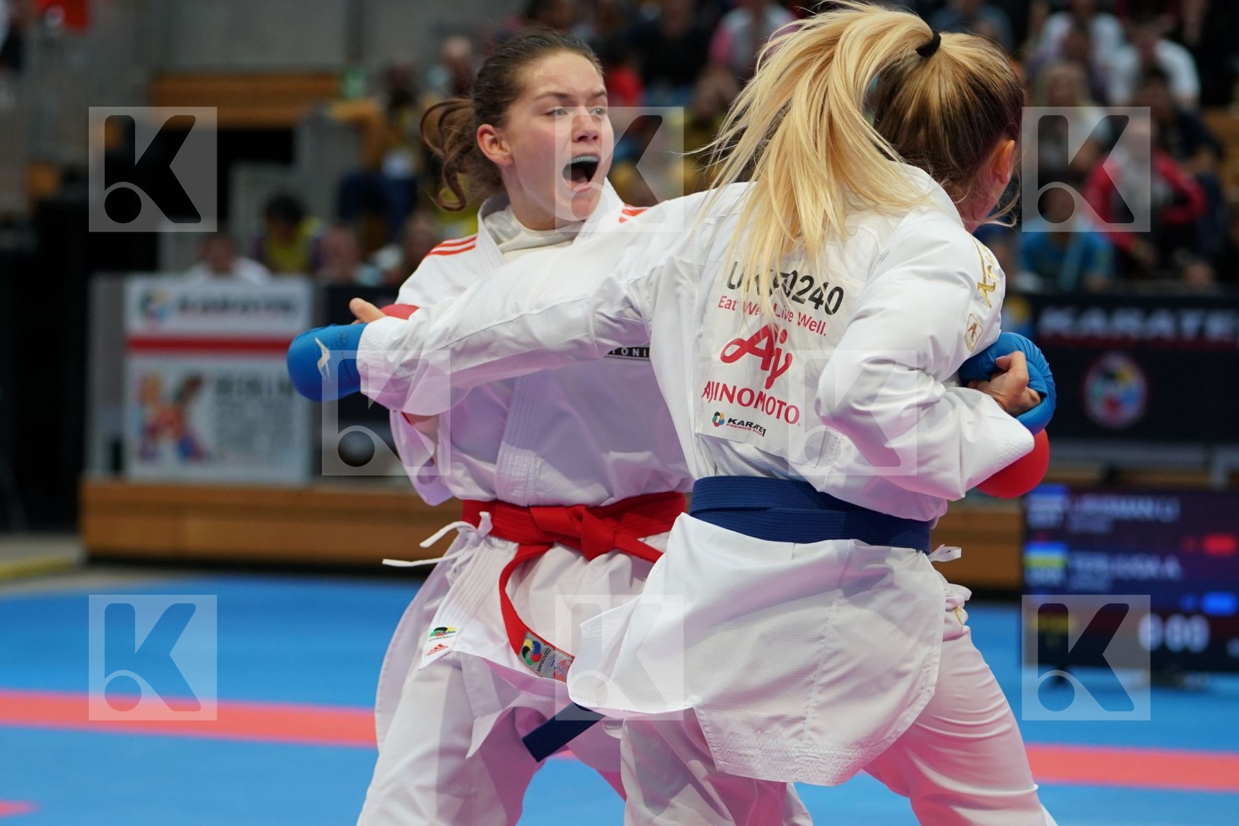 LIRISMAN LI (ESTONIA) vs TERLIUGA ANZHELIKA (UKR) in Senior Kumite -55 Kg - Gold bout