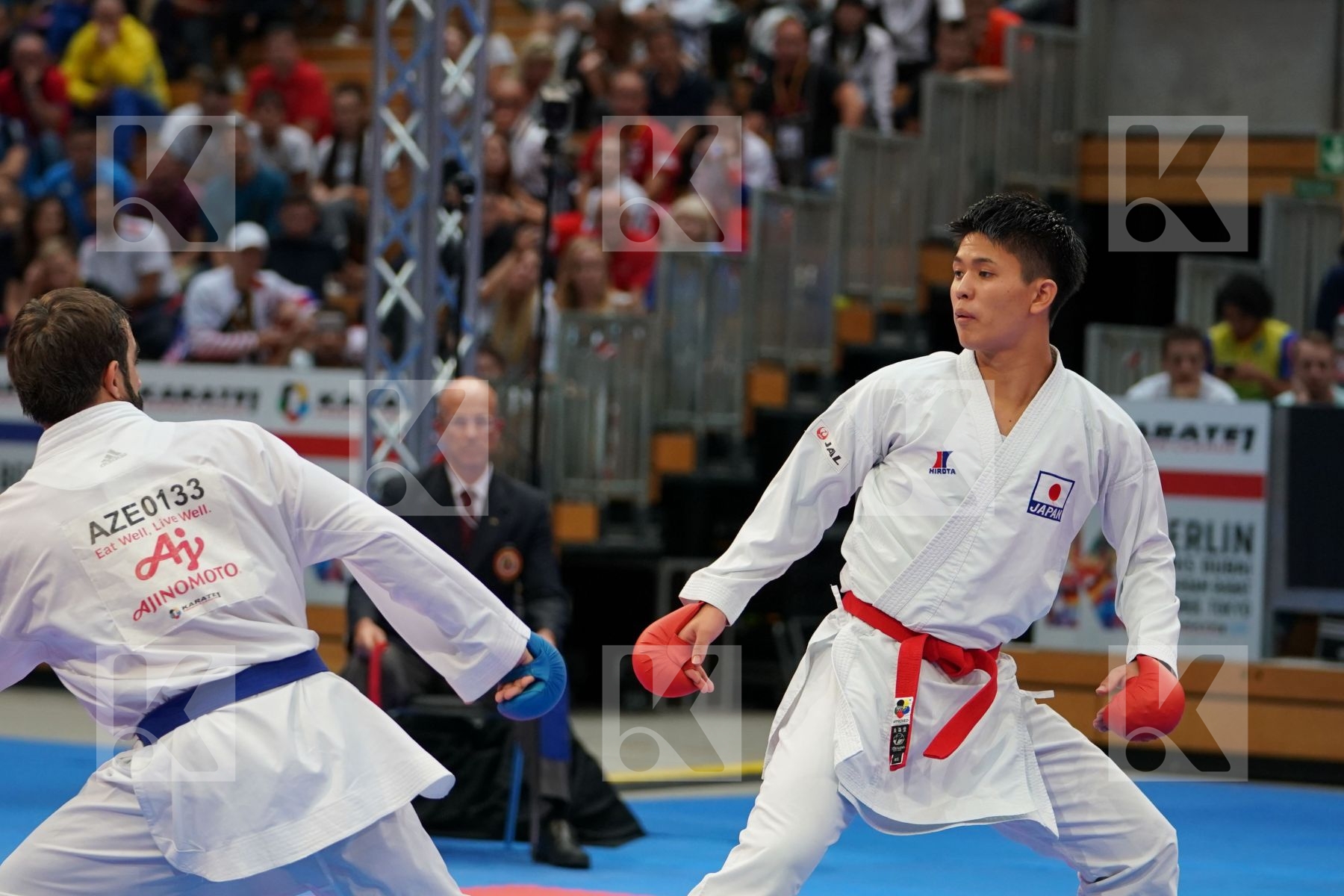 Sakiyama Yusei (JAPAN) vs AGHAYEV RAFAEL (AZERBAIJAN) in Senior Kumite Ð 75 Kg - Gold bout