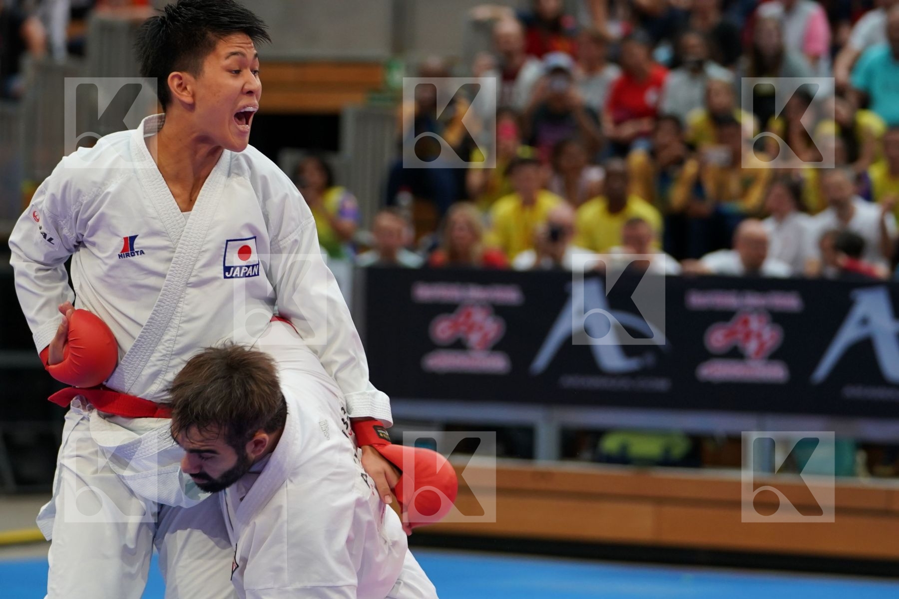 Sakiyama Yusei (JAPAN) vs AGHAYEV RAFAEL (AZERBAIJAN) in Senior Kumite Ð 75 Kg - Gold bout