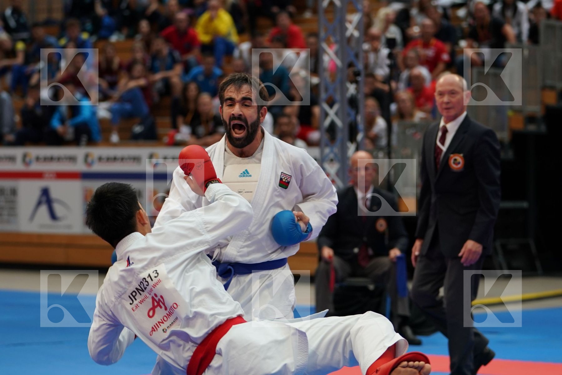 Sakiyama Yusei (JAPAN) vs AGHAYEV RAFAEL (AZERBAIJAN) in Senior Kumite Ð 75 Kg - Gold bout