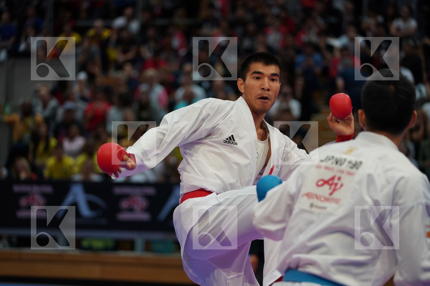 YULDASHEV DANIYAR (KAZAKHSTAN) vs ARAGA RYUTARO (JAPAN) in Senior Kumite Ð 84 Kg - Gold bout