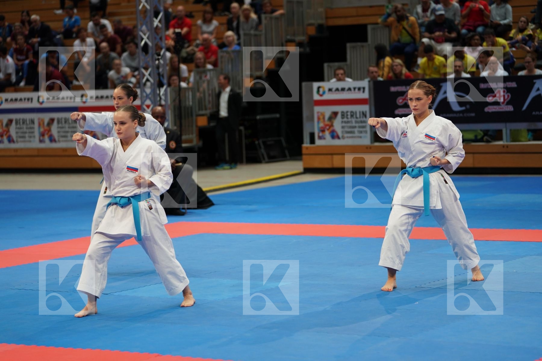 RUSSIA (KOTLYAROVA, TROITSKAYA, ZOTOVA ) in Senior Team Female Kata - Gold bout