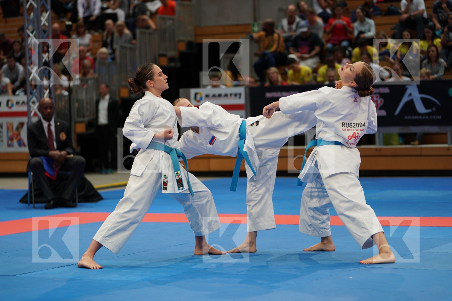RUSSIA (KOTLYAROVA, TROITSKAYA, ZOTOVA ) in Senior Team Female Kata - Gold bout