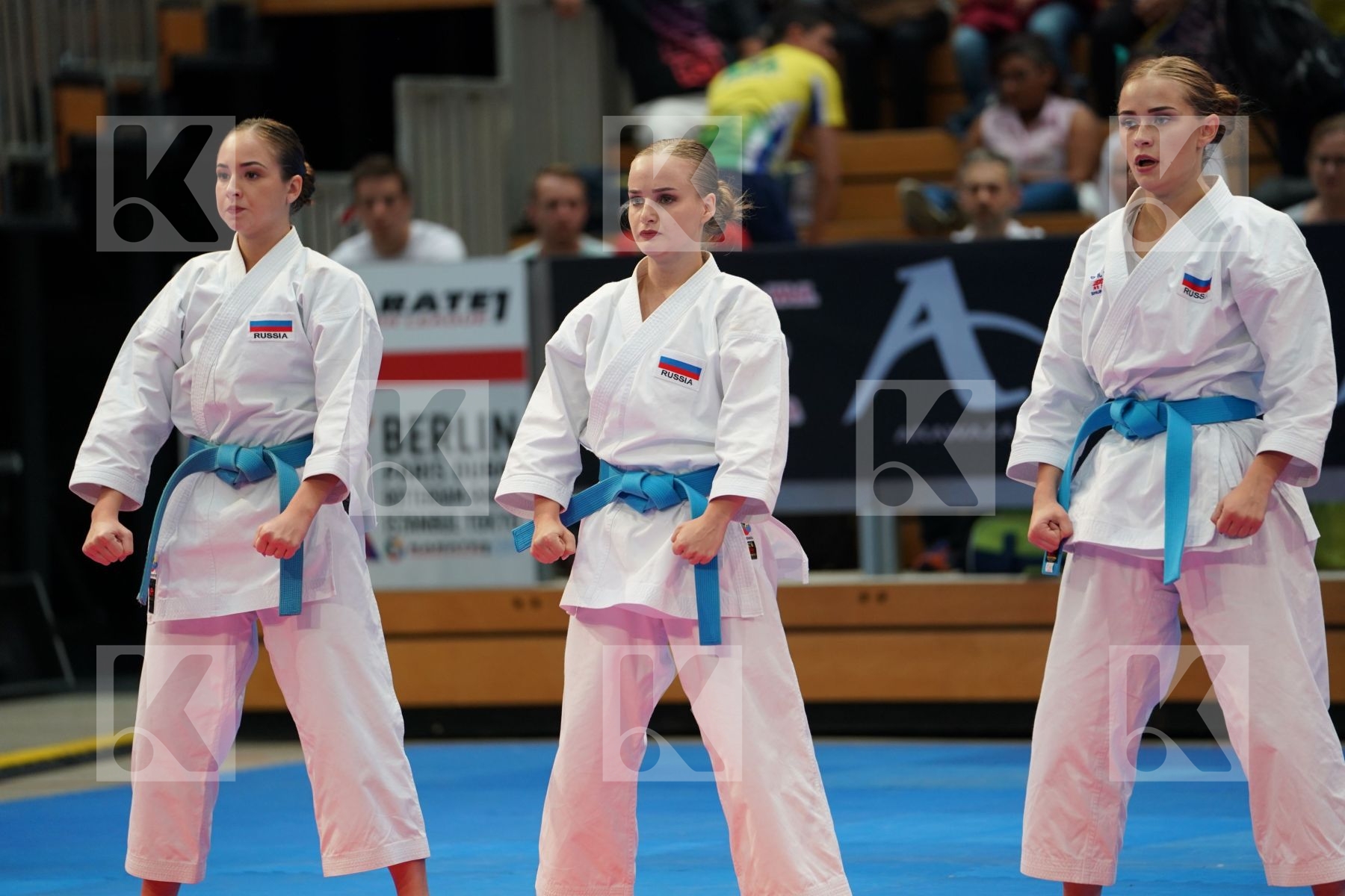RUSSIA (KOTLYAROVA, TROITSKAYA, ZOTOVA ) in Senior Team Female Kata - Gold bout