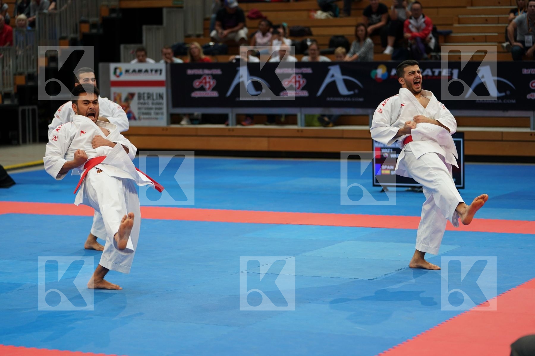 KUWEIT (ALMOSAWI, ALMOSAWI, HUSAIN) in Senior Team Male Kata - Gold bout