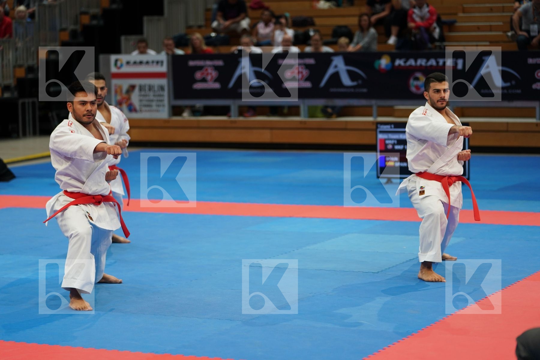 KUWEIT (ALMOSAWI, ALMOSAWI, HUSAIN) in Senior Team Male Kata - Gold bout