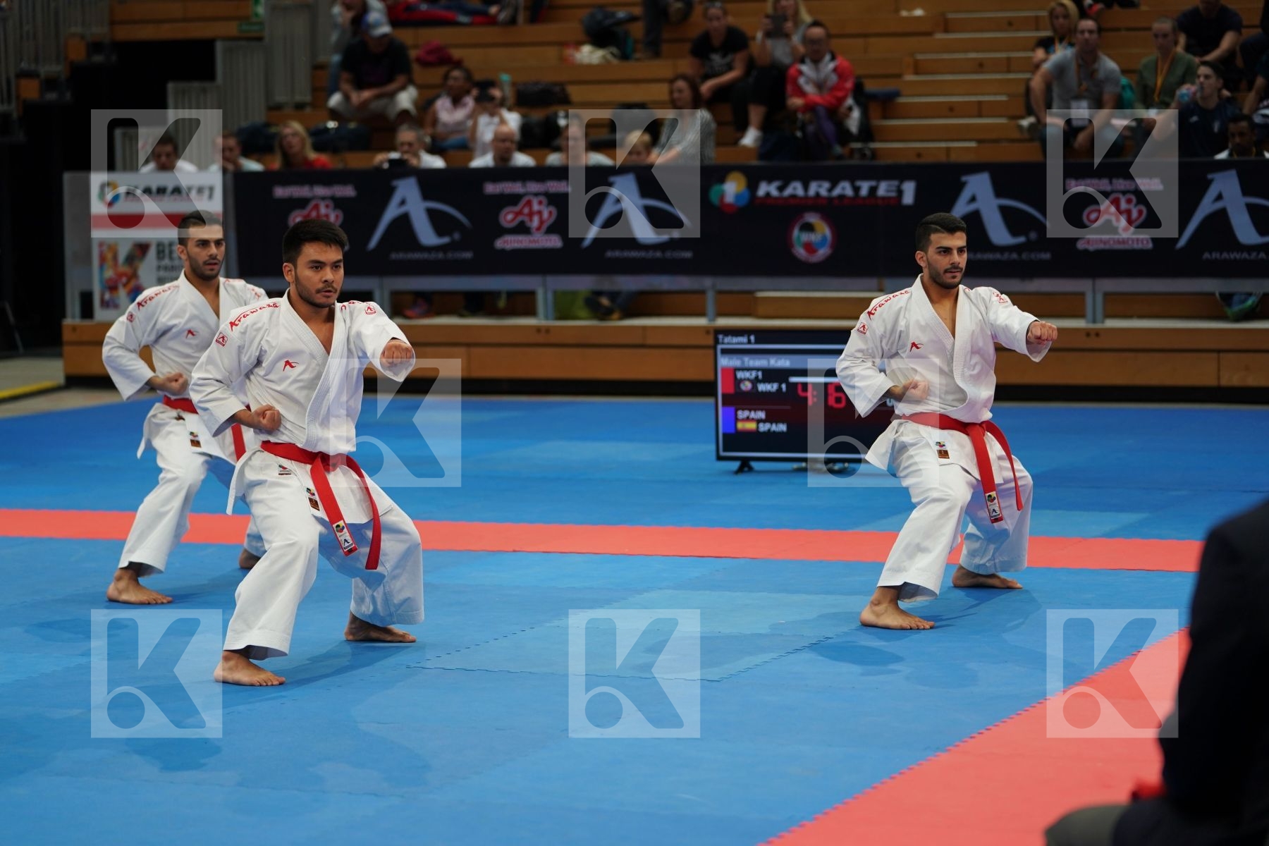 KUWEIT (ALMOSAWI, ALMOSAWI, HUSAIN) in Senior Team Male Kata - Gold bout