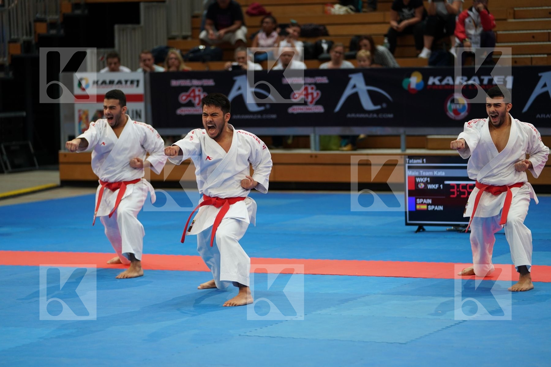 KUWEIT (ALMOSAWI, ALMOSAWI, HUSAIN) in Senior Team Male Kata - Gold bout