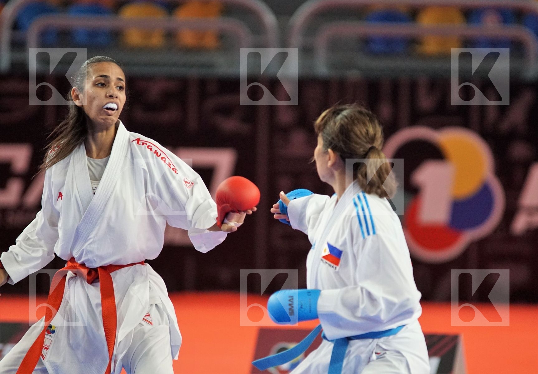 Reem Ahmed SALAMA (EGYPT) vs (Junna TSUKII (PHILIPPINES) in Female Kumite -50 Kg - Bronze bout