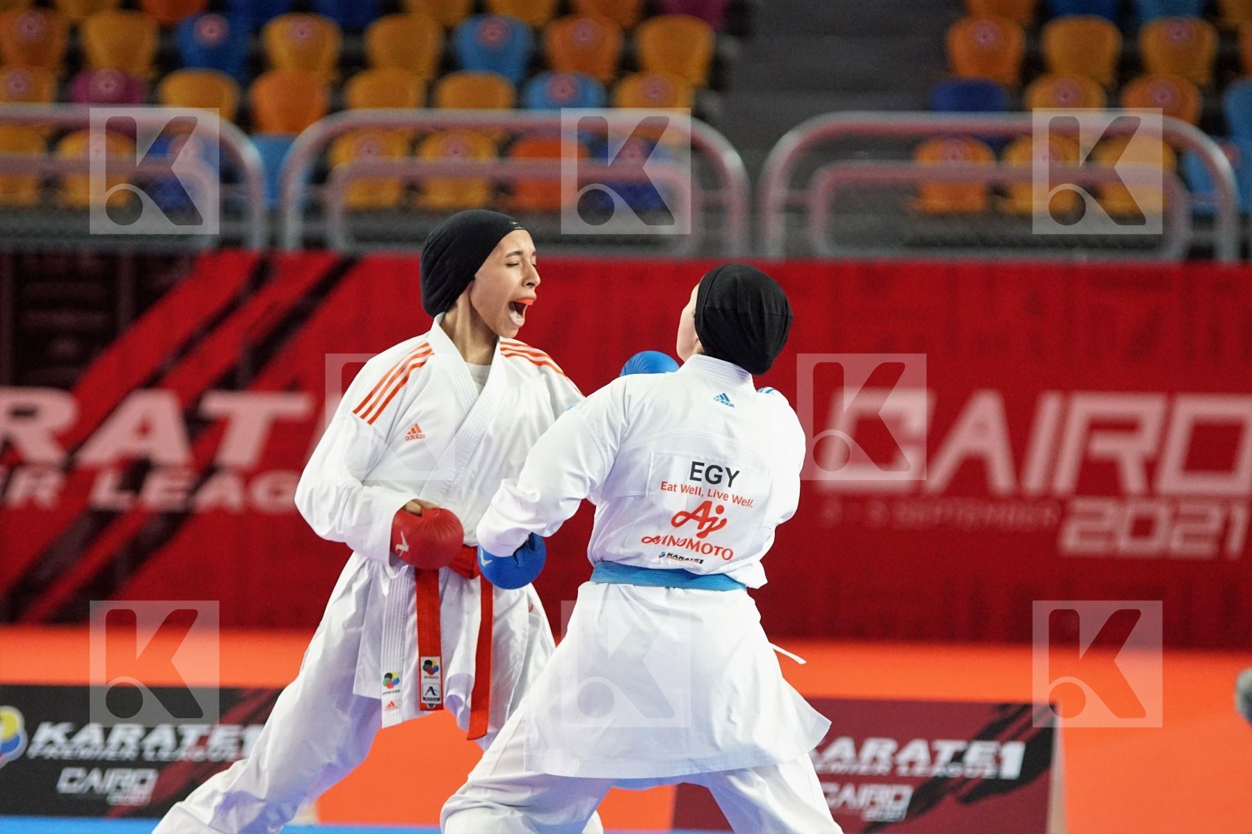 Areeg RASHED (EGYPT) vs (Yasmin Nasr ELGEWILY (EGYPT) in Female Kumite -50 Kg - Bronze bout